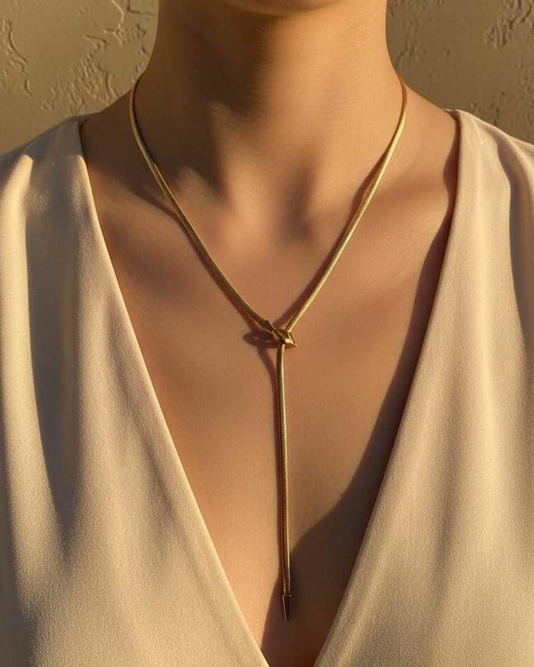 Serpentina Lariat Necklace
