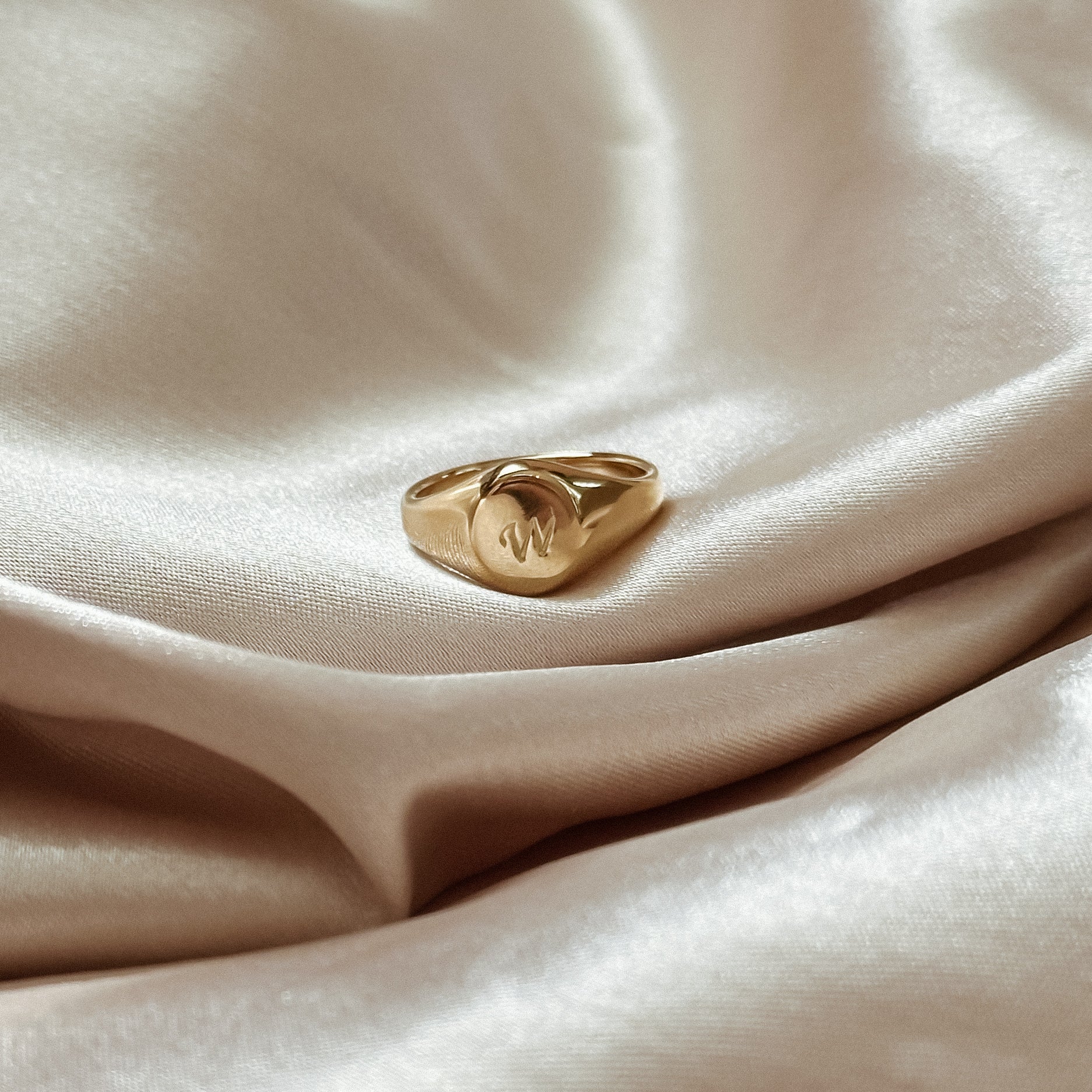Elegant Initial Signet Ring