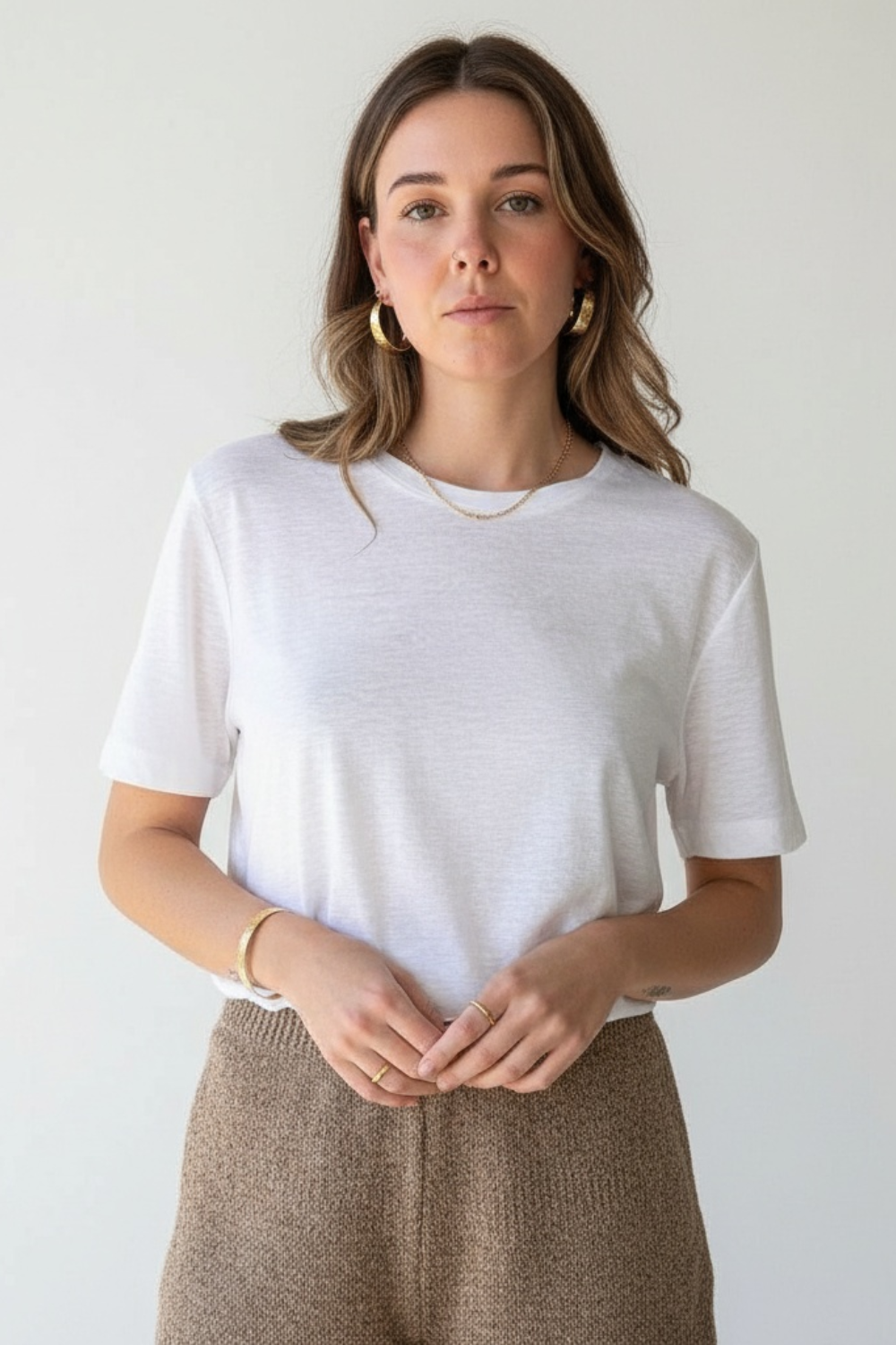 Hammered Cuff & Hoops Set