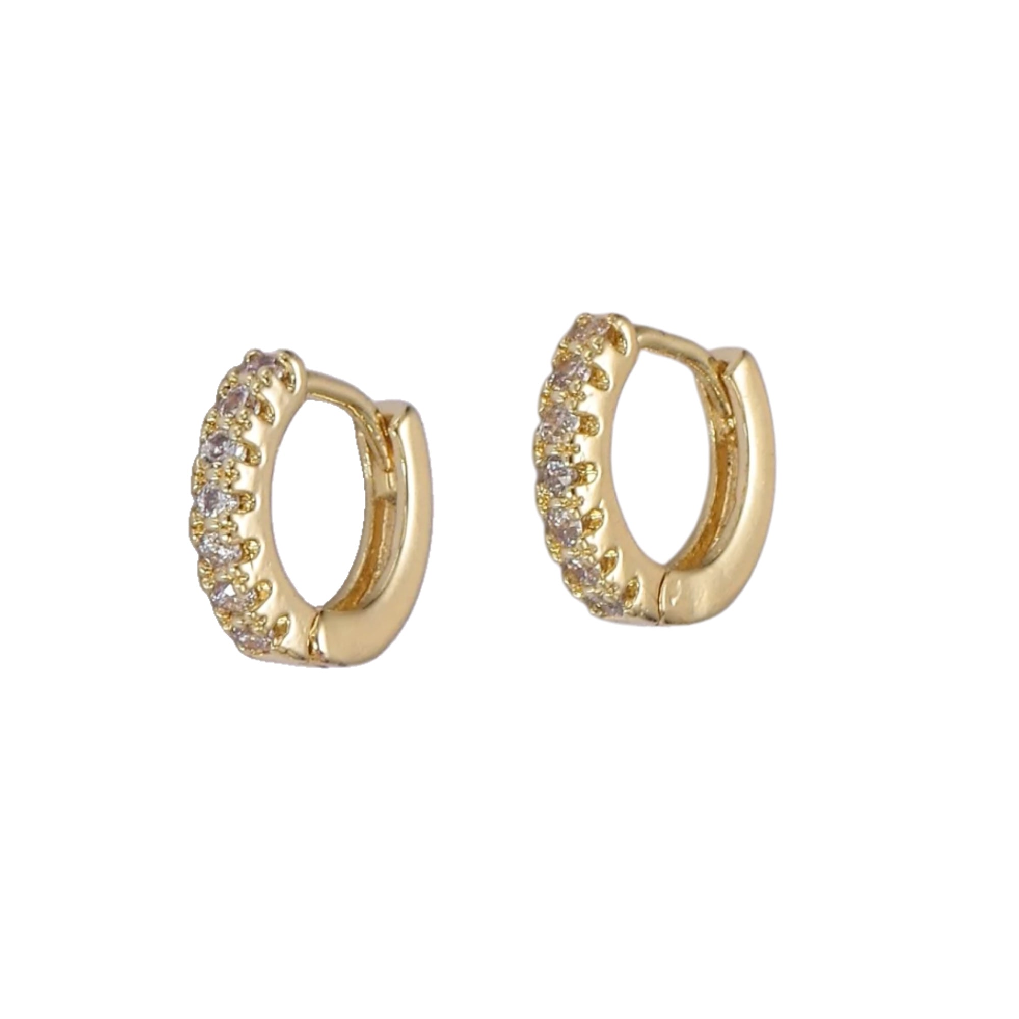Tiny Pavé Hoops