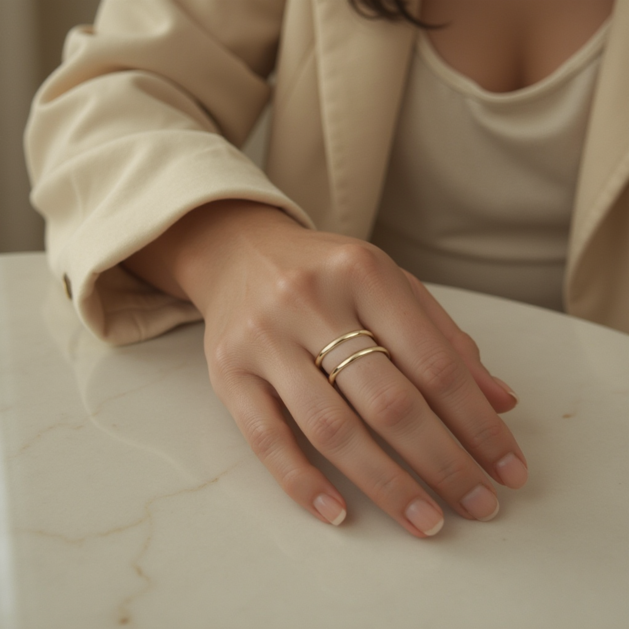 Double Band Cuff Ring