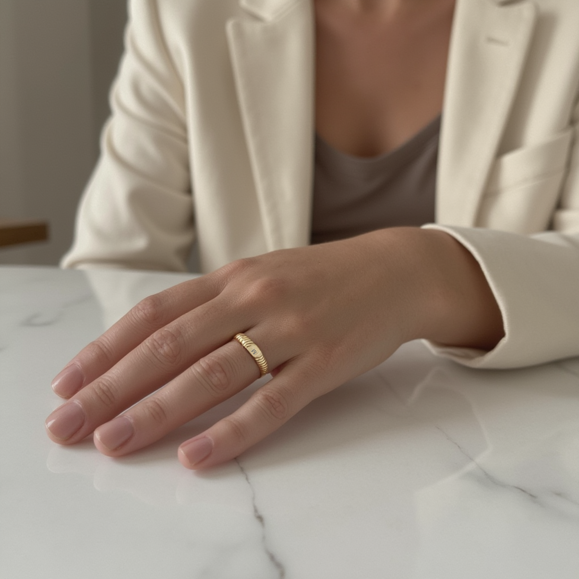 Initial Signet Ring GF