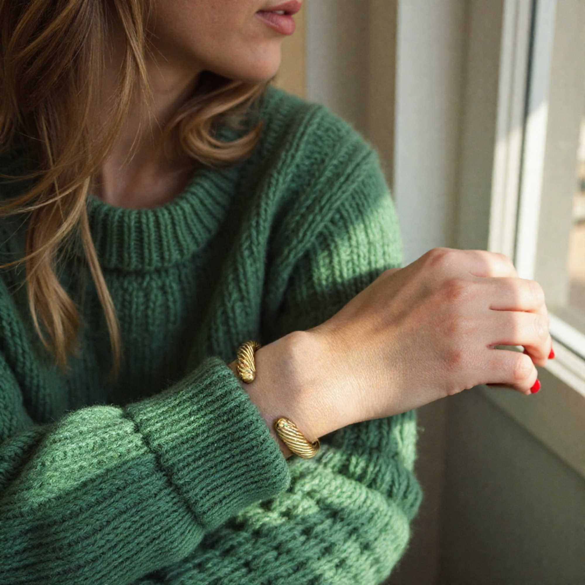 Bold Twist Cuff Bracelet