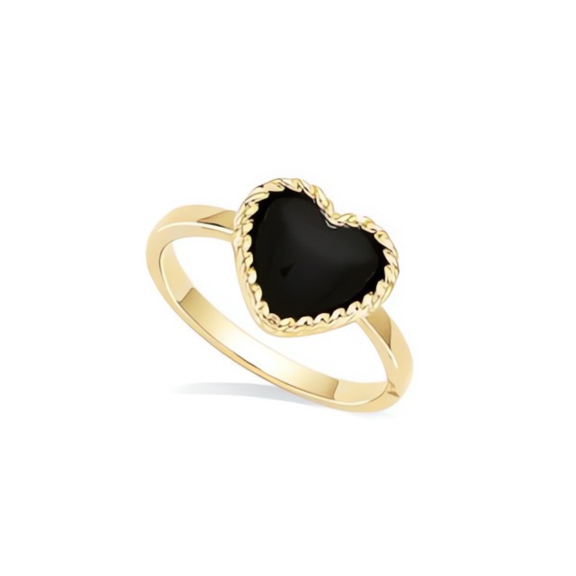 Onyx Heart Ring