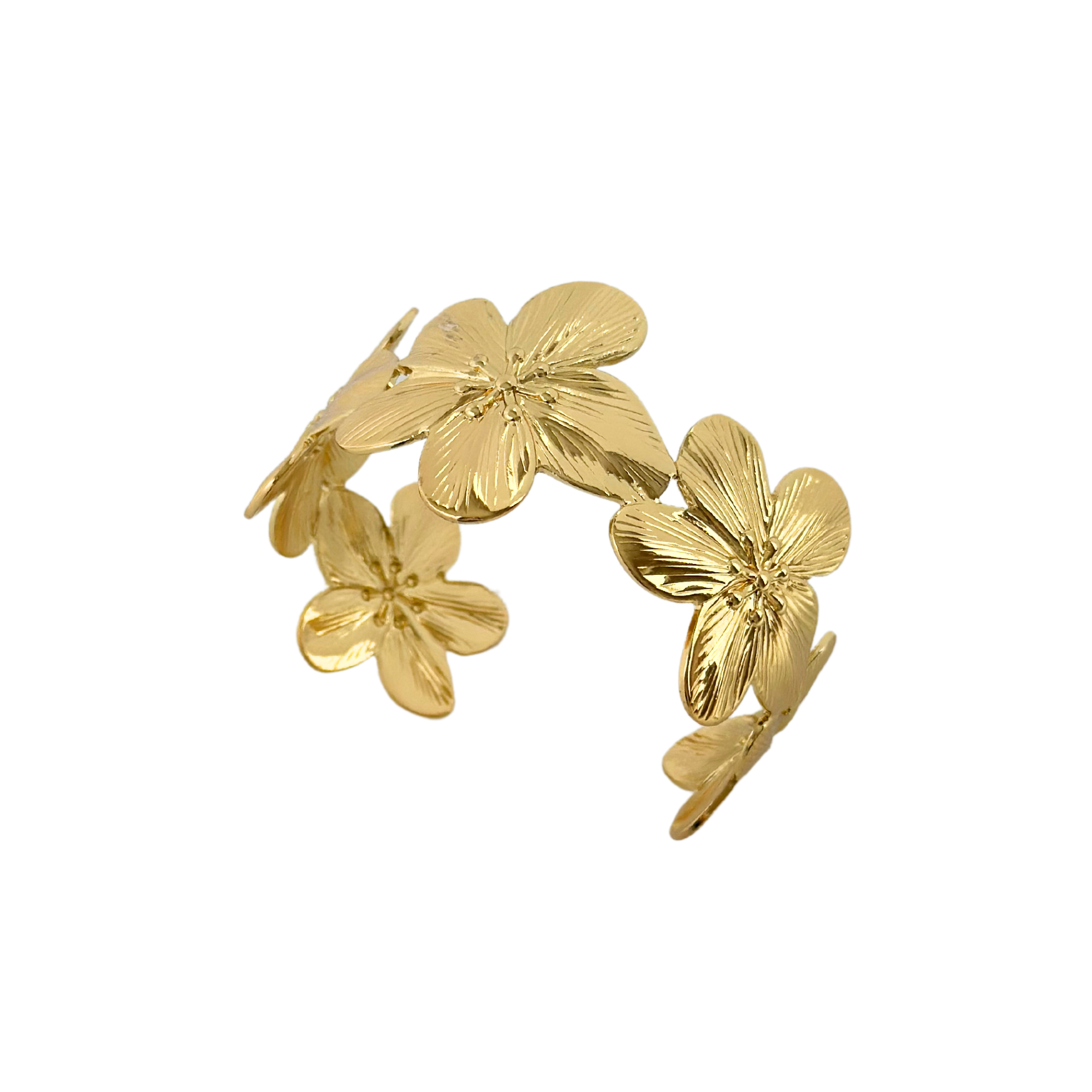Iris Floral Cuff Bracelet