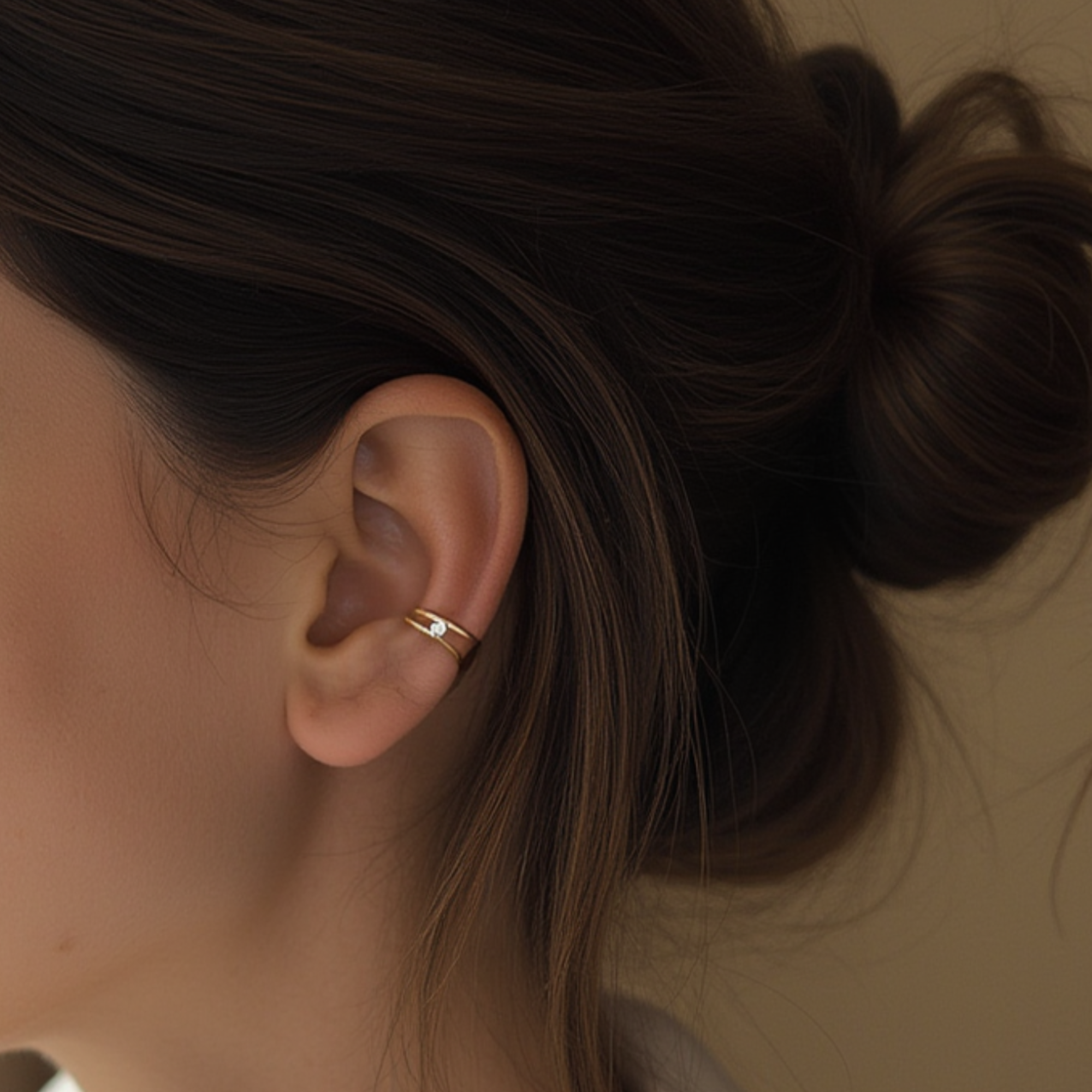 Double Diamond Ear Cuff