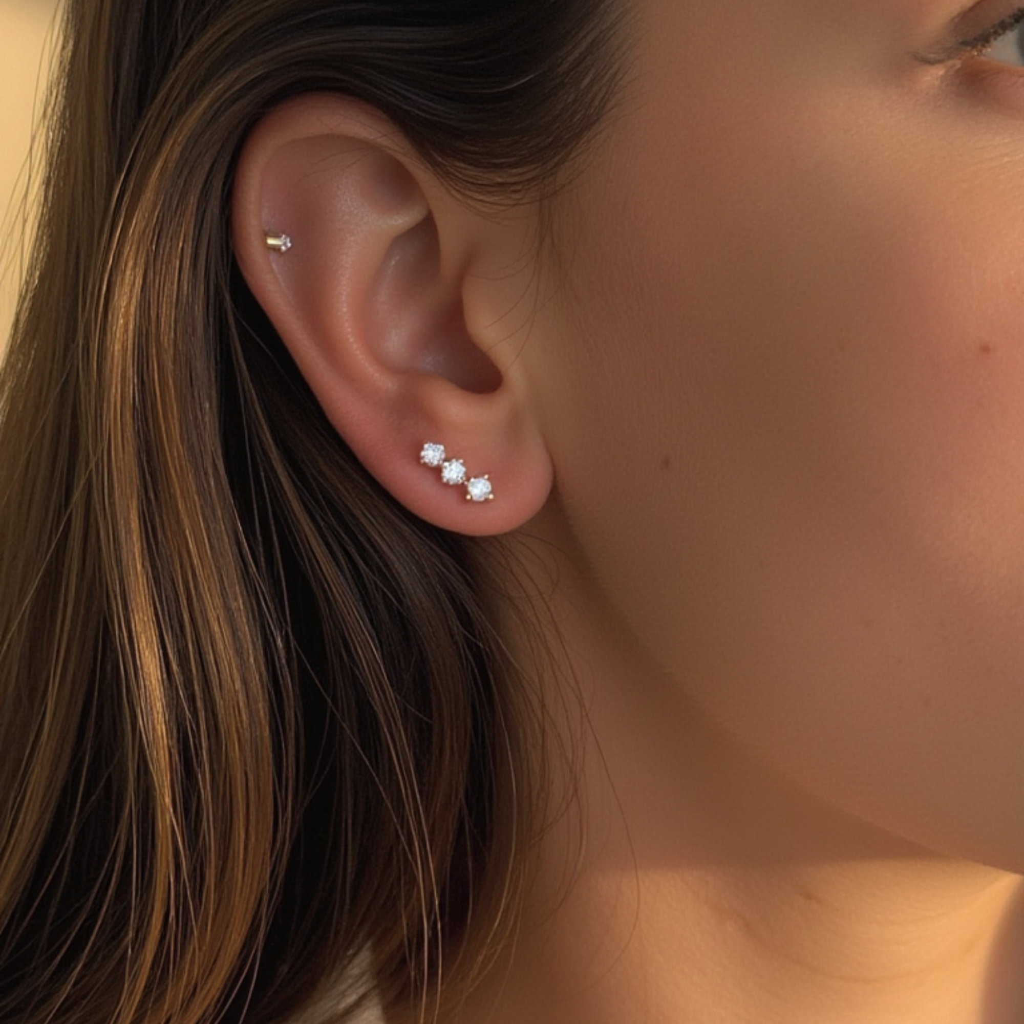 Trio Diamond Studs