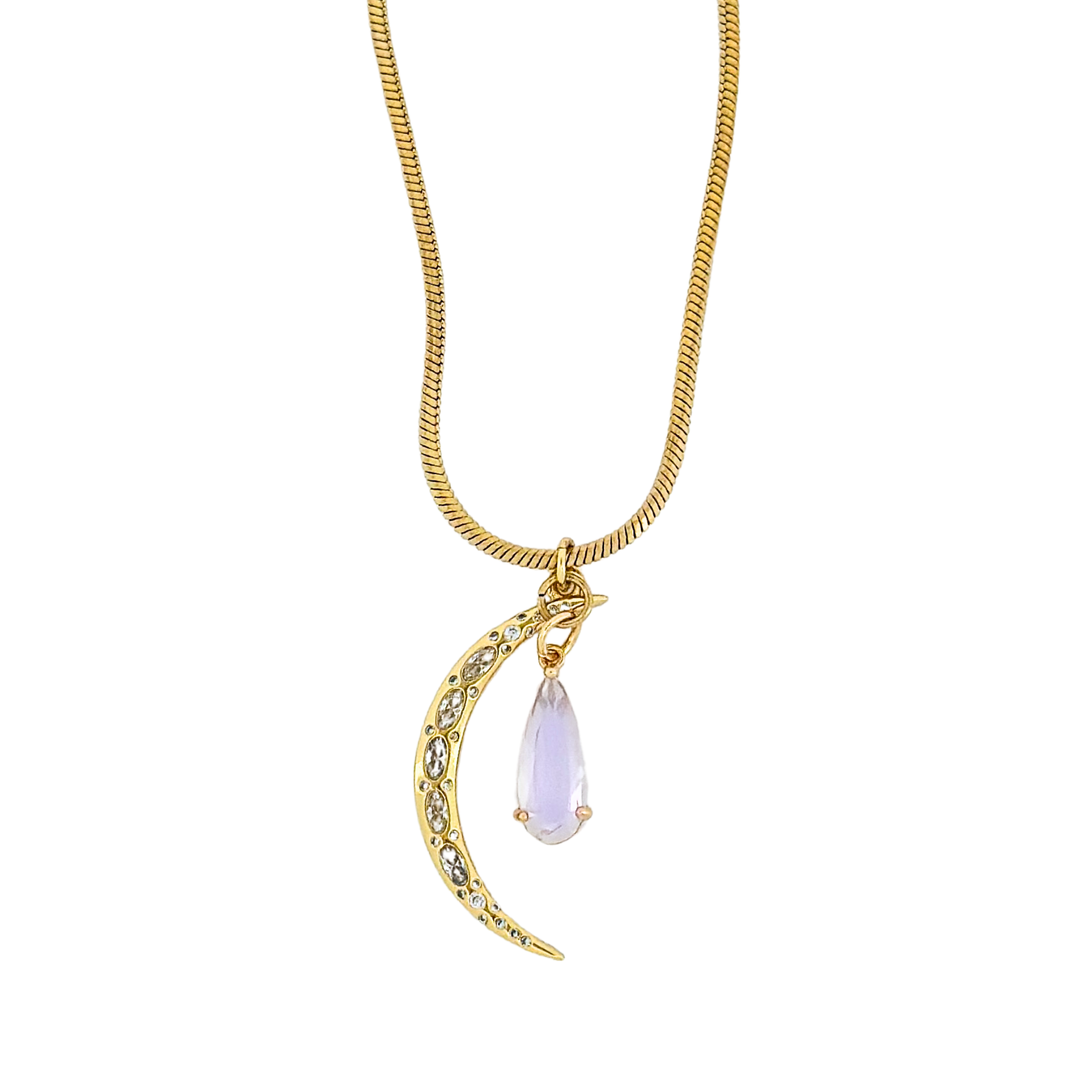Opalite Crescent Necklace