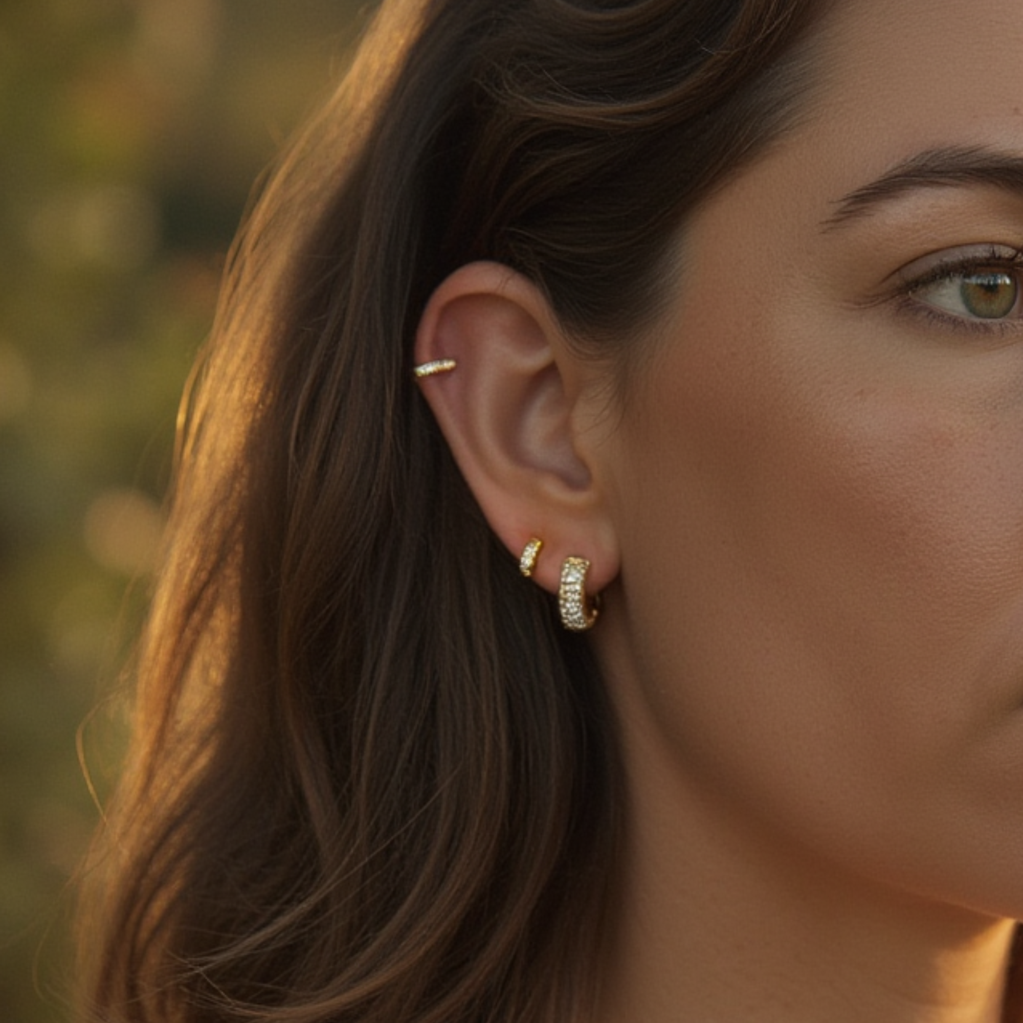 Tiny Pavé Hoops