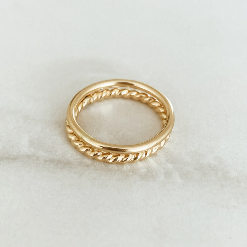 Bold Stackers Ring Set - Gold Filled
