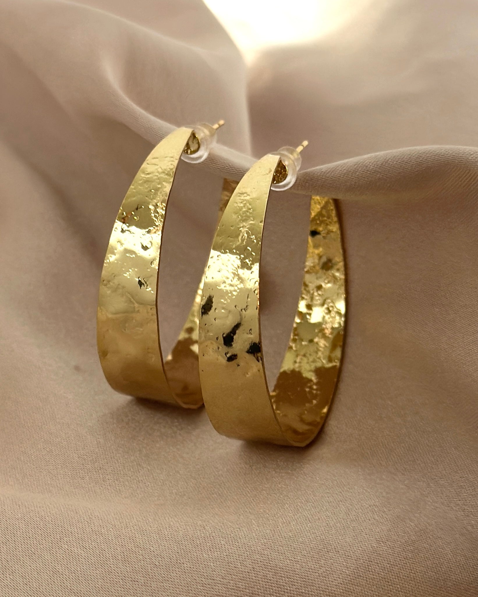 Hammered Statement Hoops