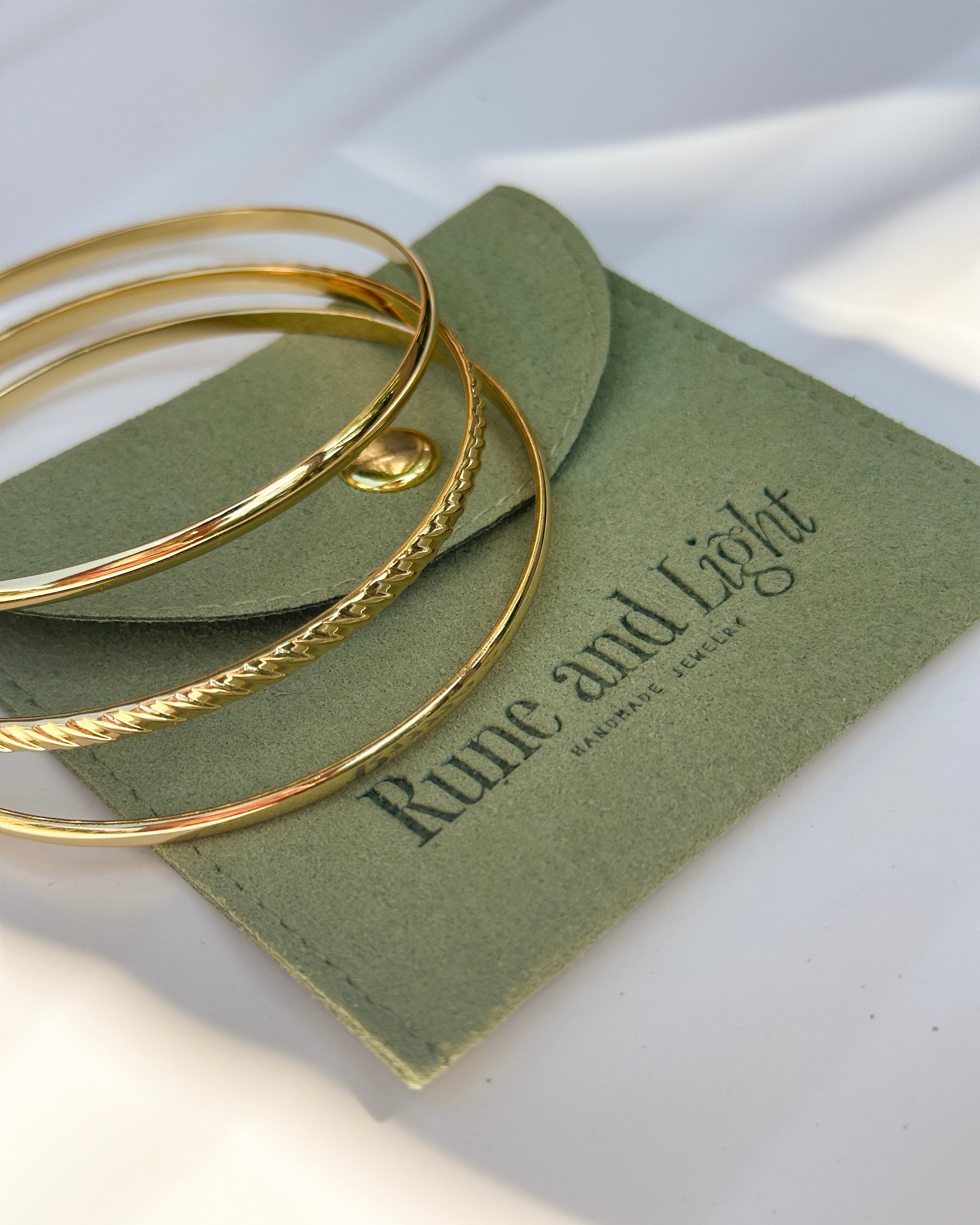 Gold 3 Bangle Set