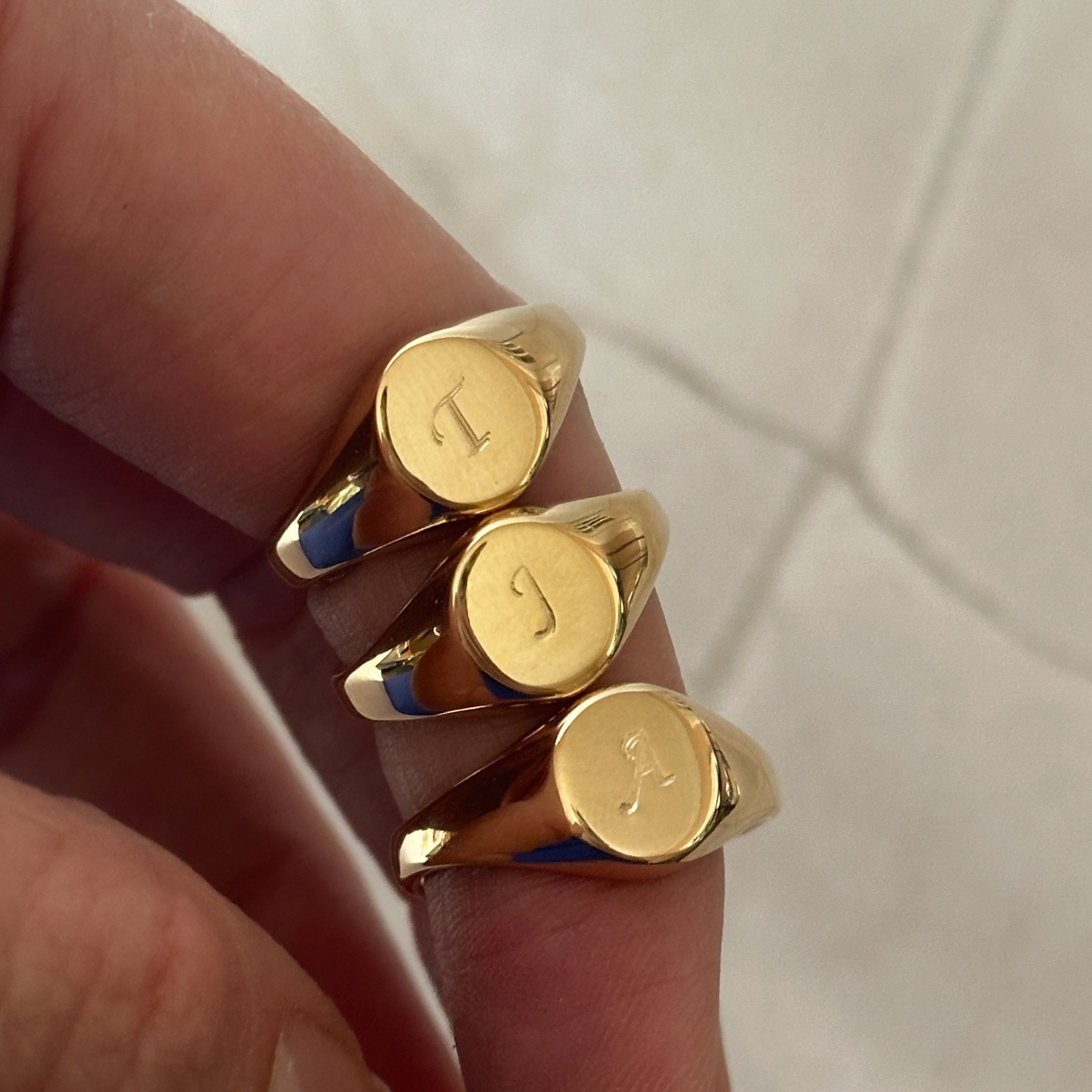 Elegant Initial Signet Ring