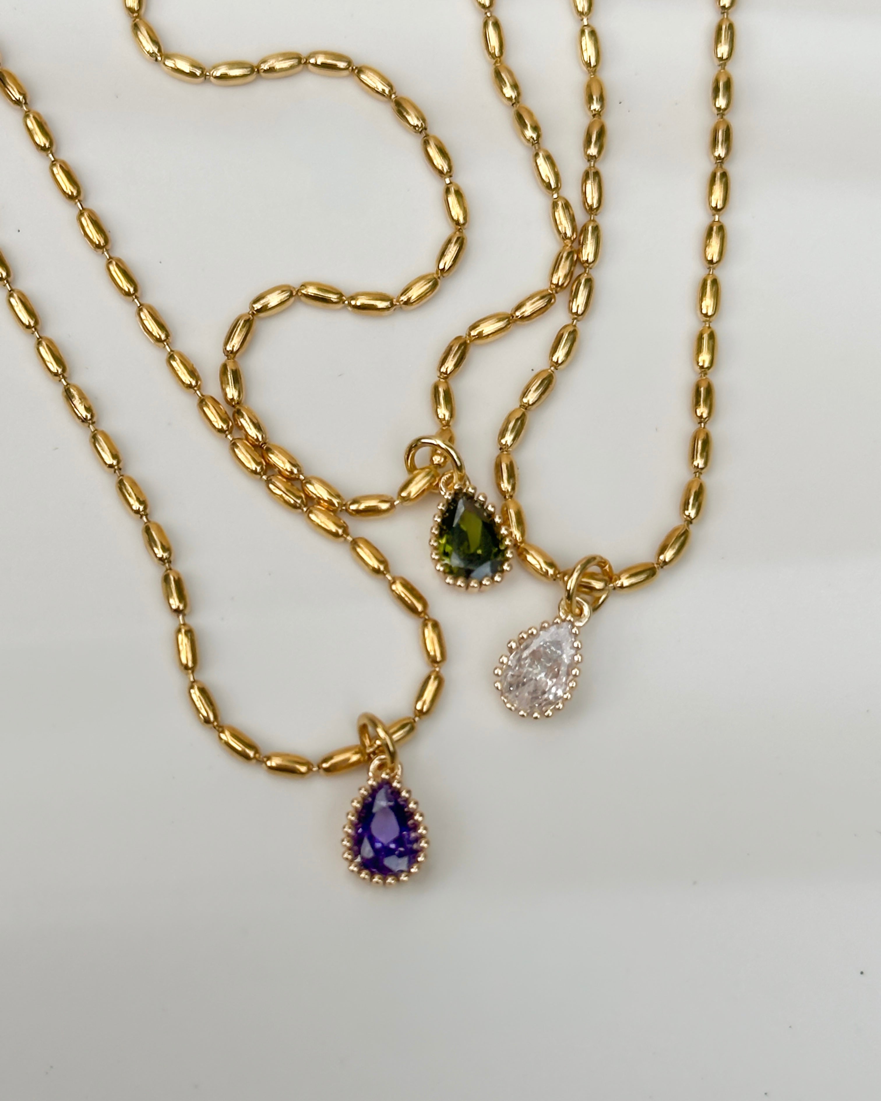 Beaded Birthstone Necklace