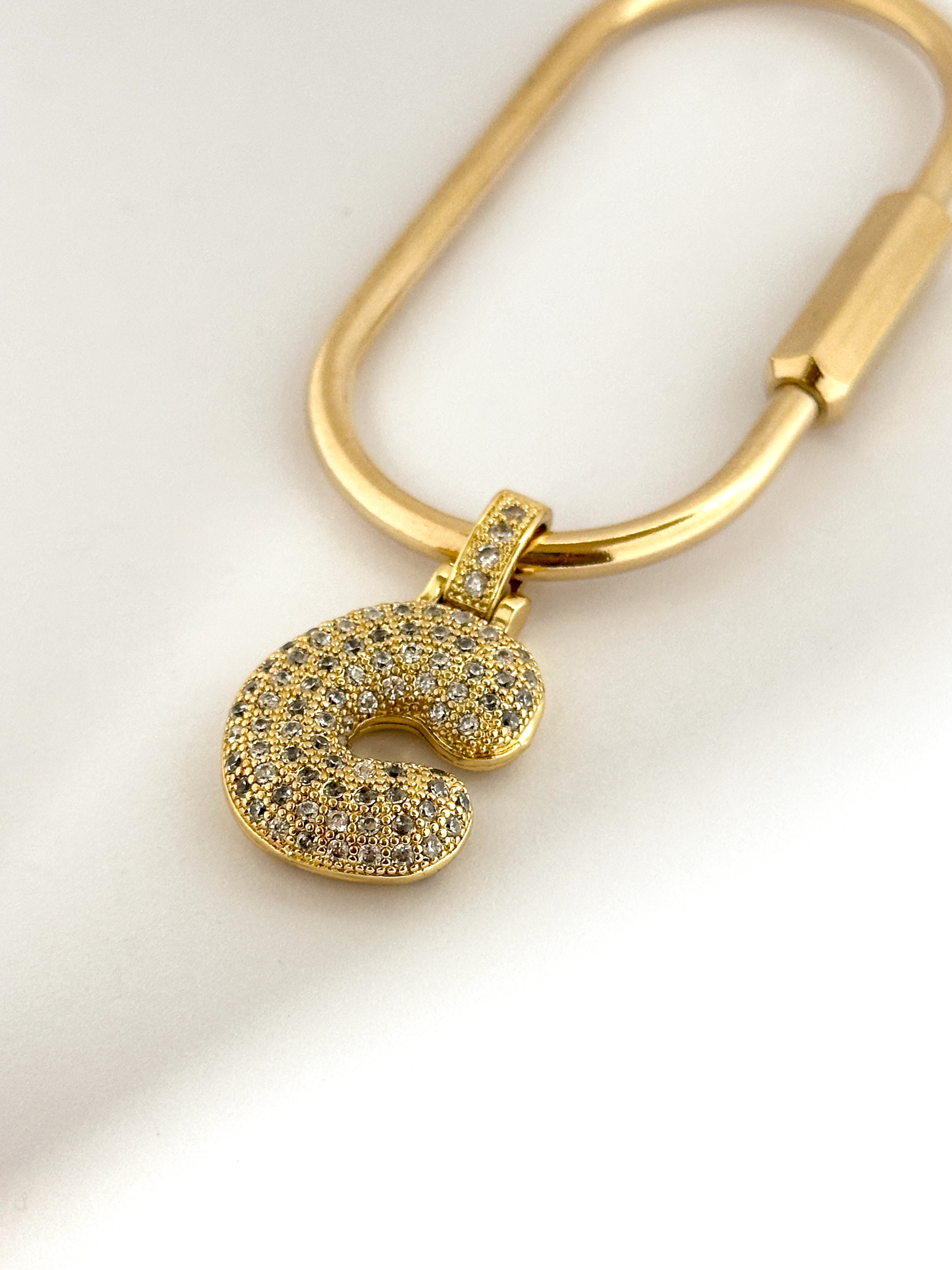 Monogram Pave´ Letter Bag Charm