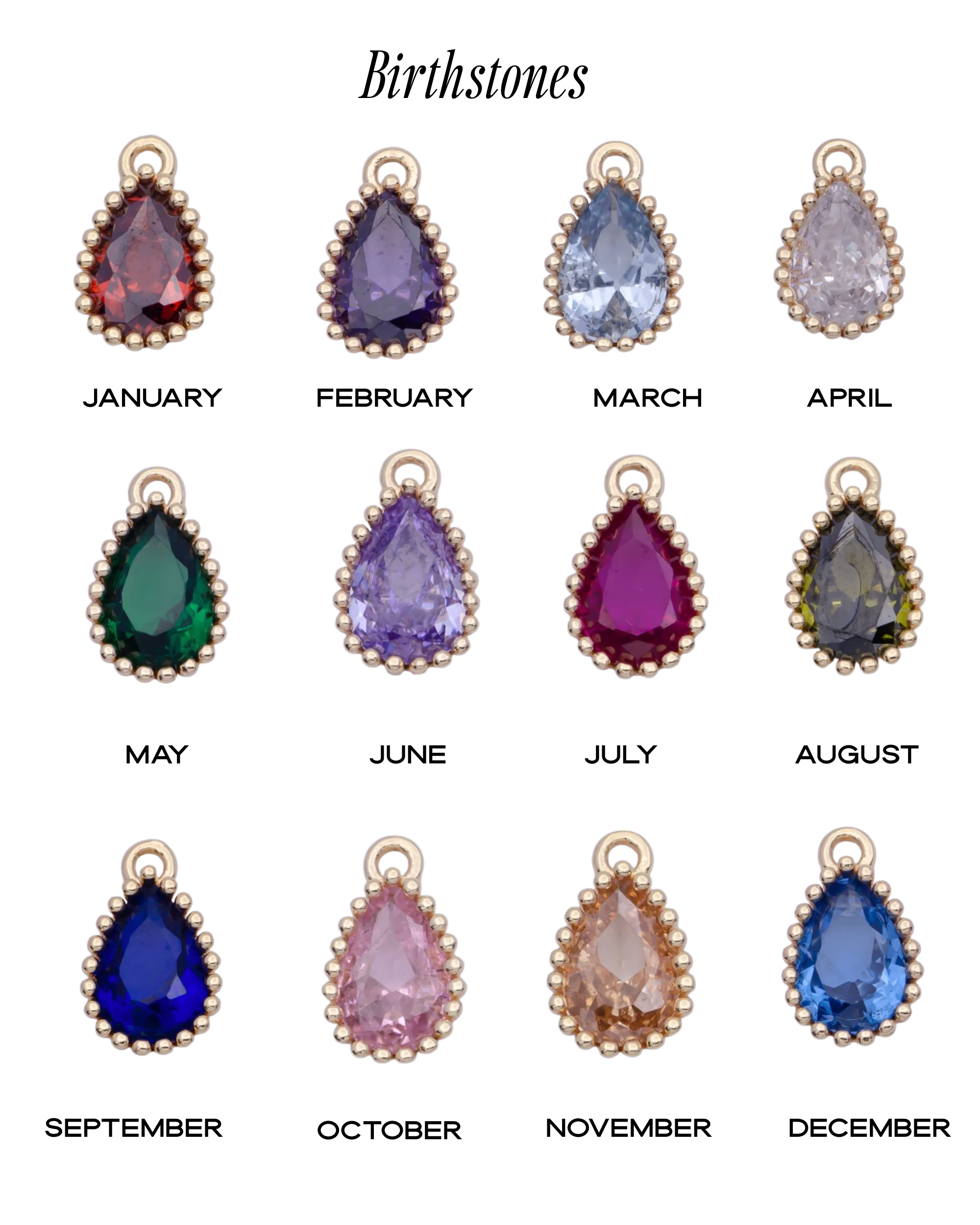 Beaded Birthstone Necklace