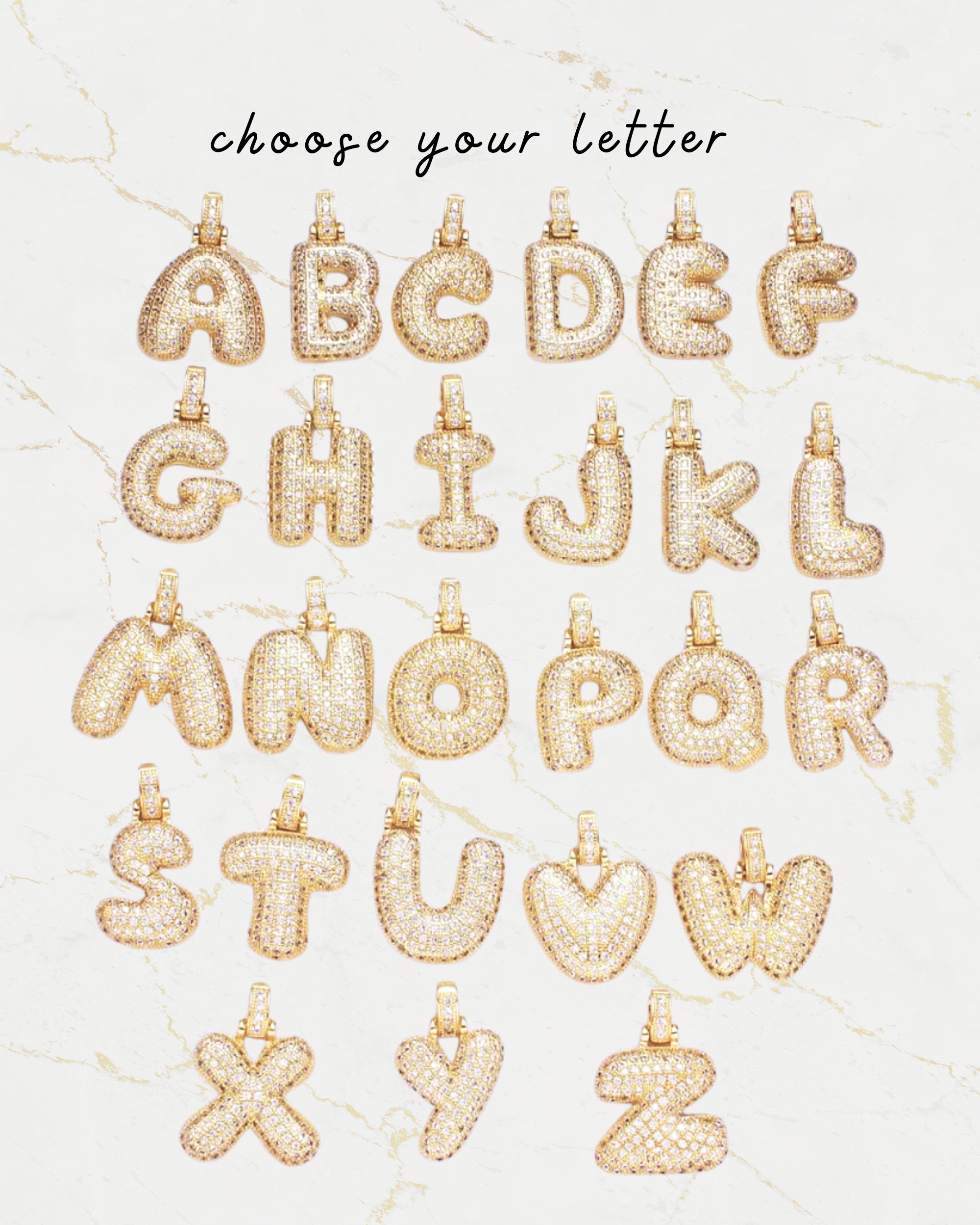 Monogram Pave´ Letter Bag Charm