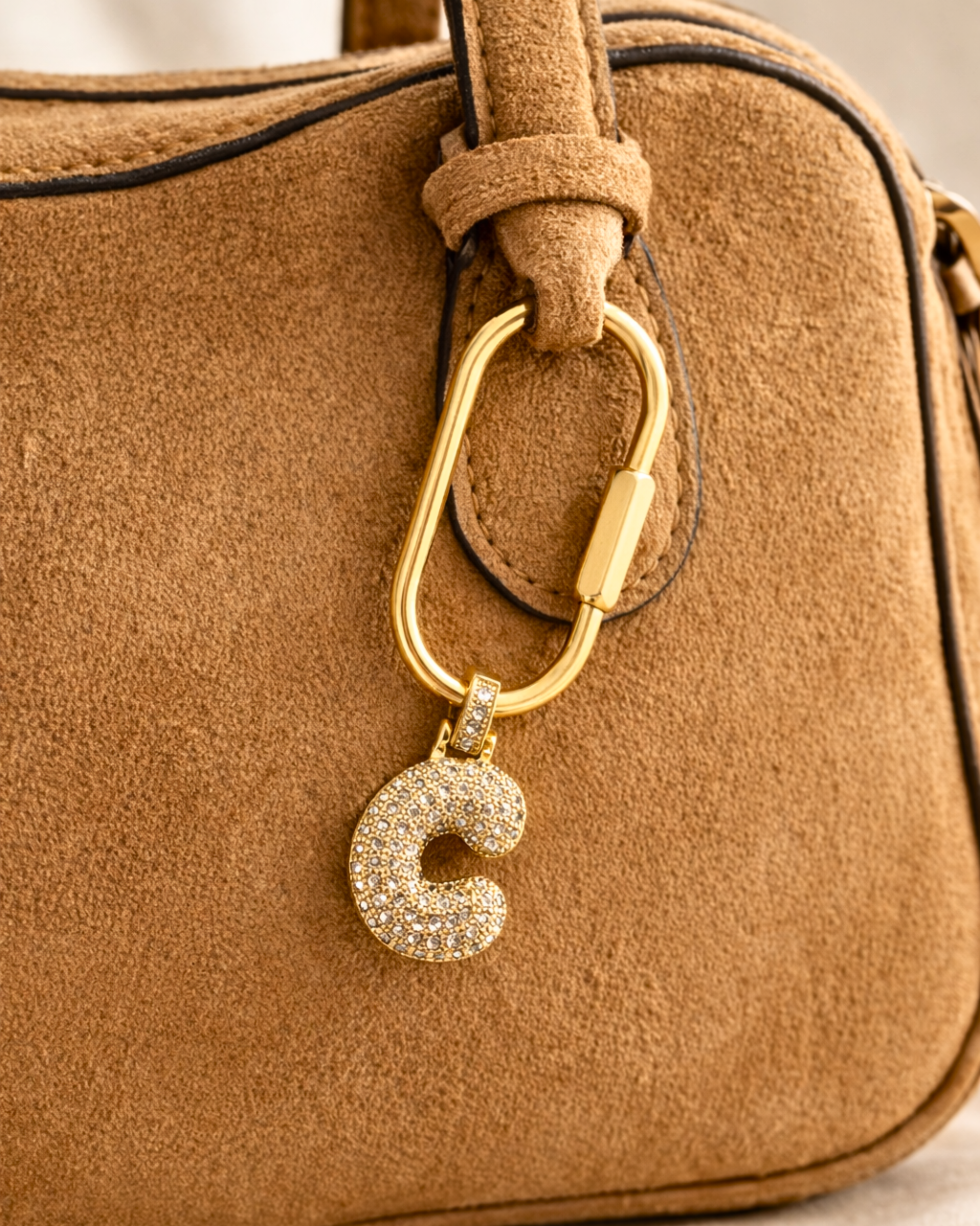 Monogram Pave´ Letter Bag Charm