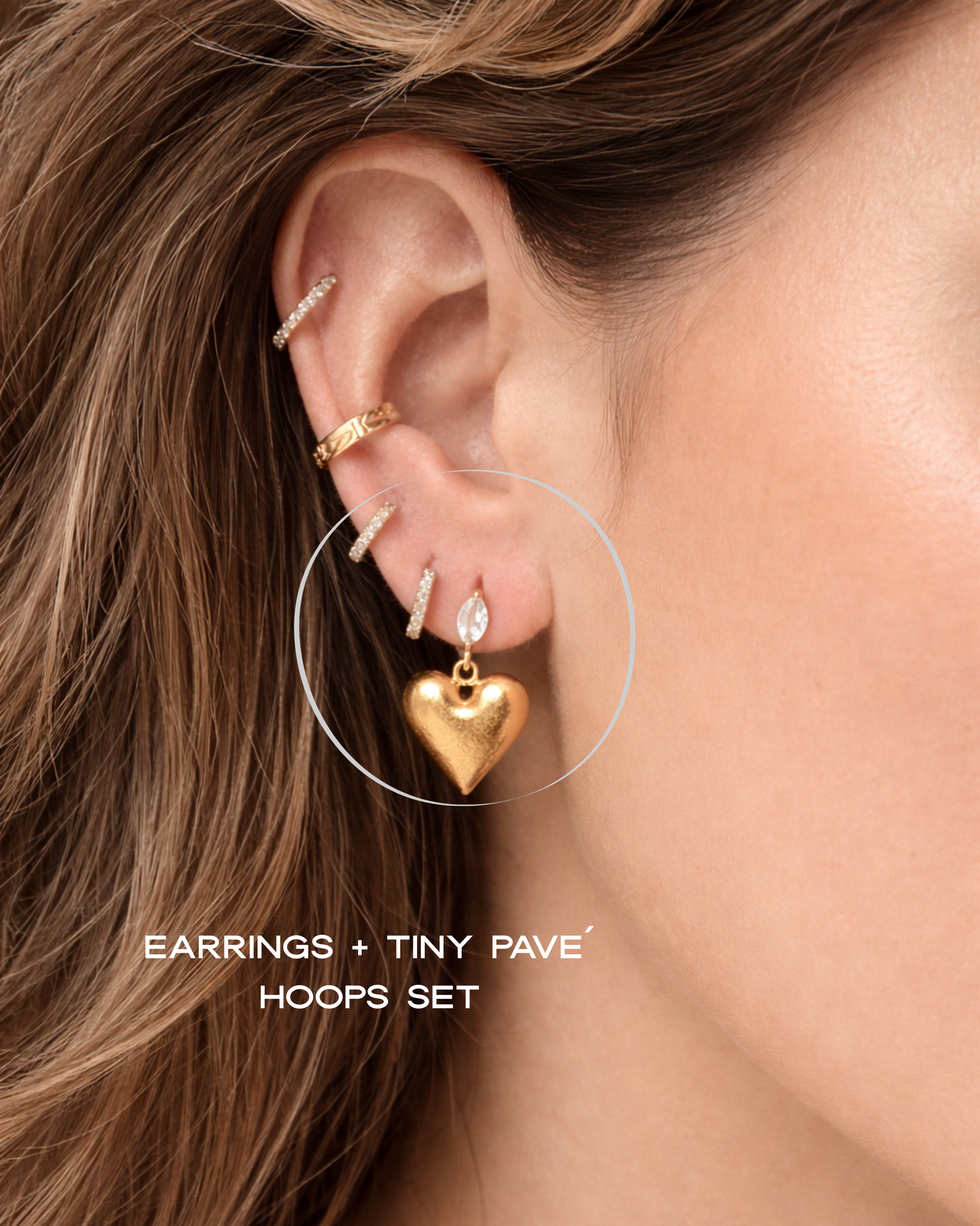 Vintage Muse Heart Earrings