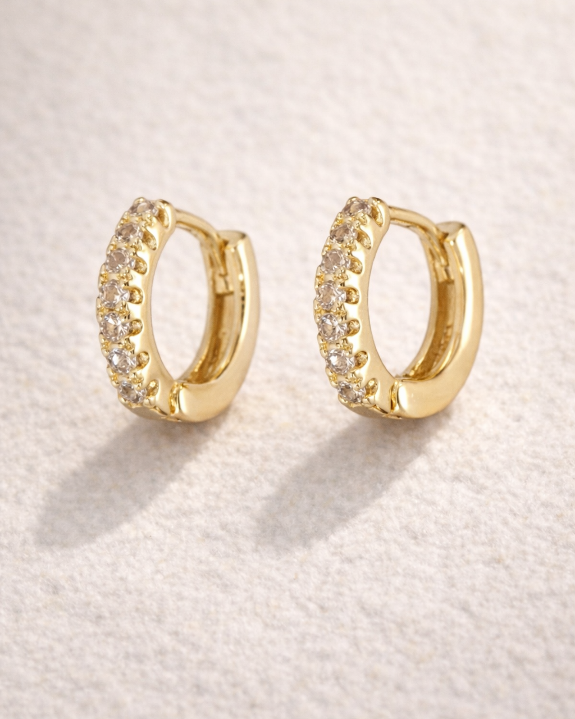 Tiny Pavé Hoops