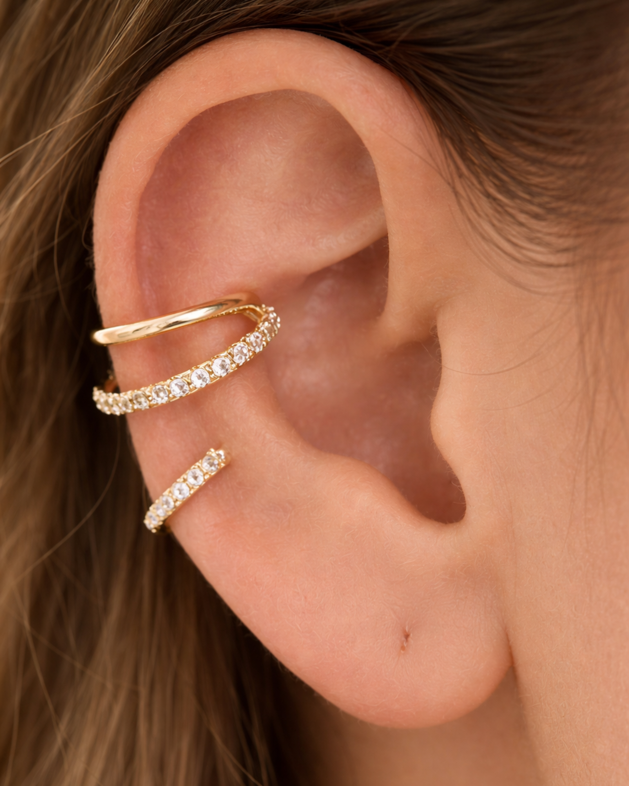 Double Layered Gold Ear Cuff (No Piercing Needed)