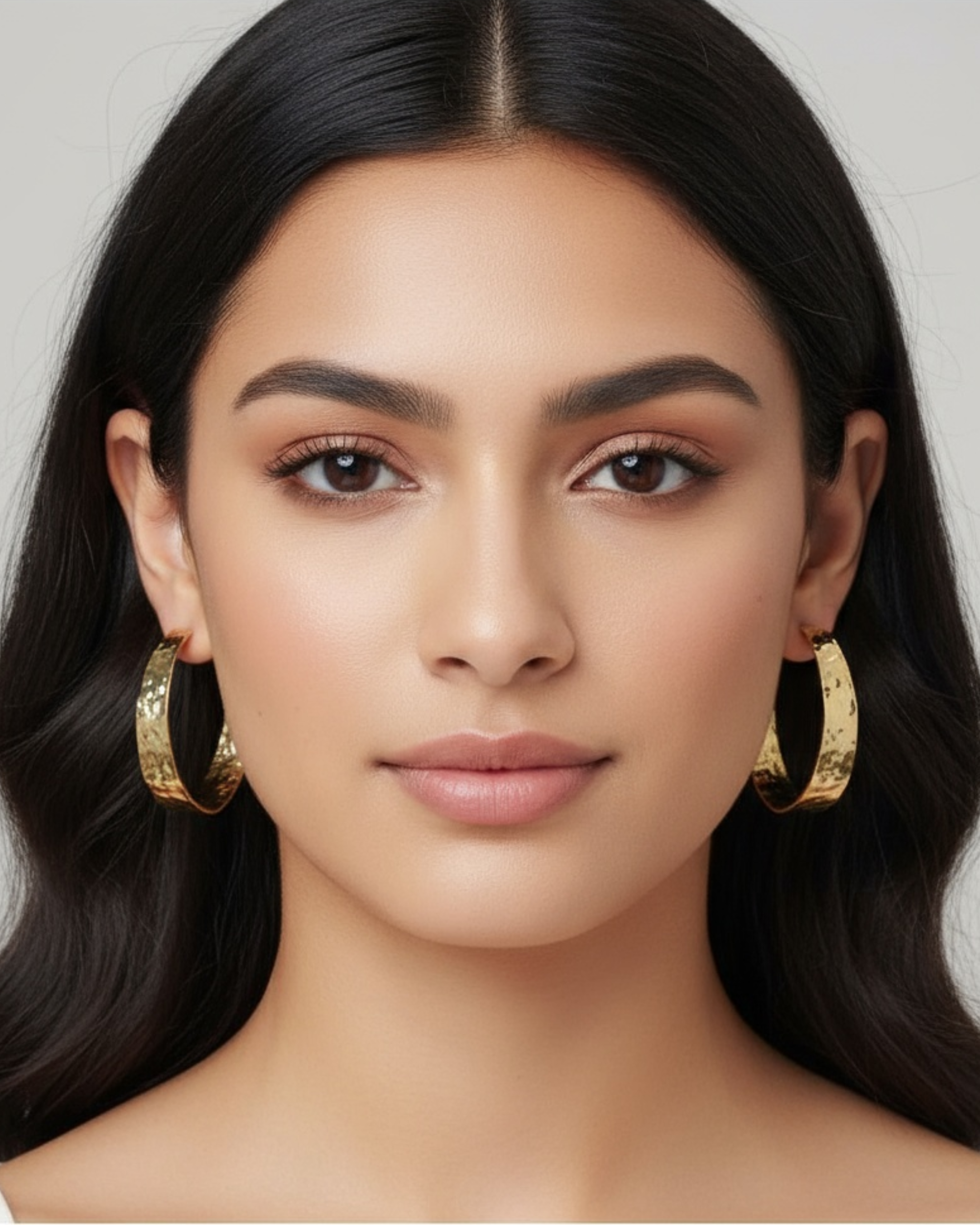 Hammered Statement Hoops