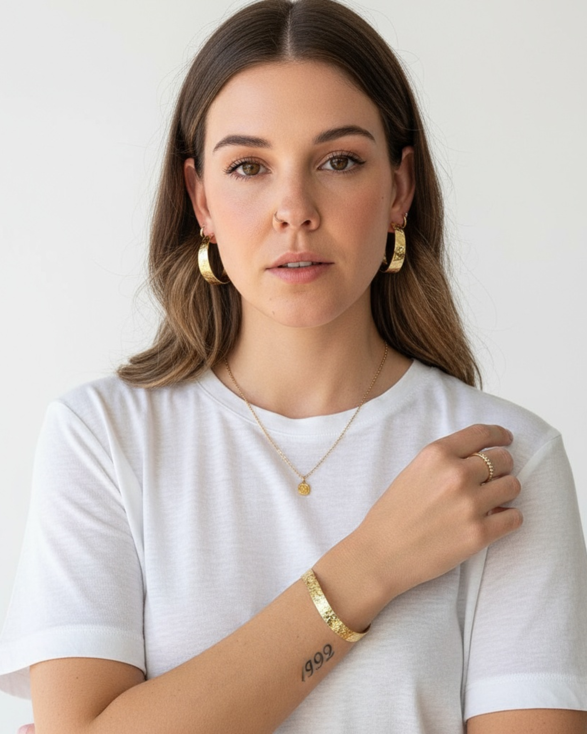 Hammered Statement Hoops