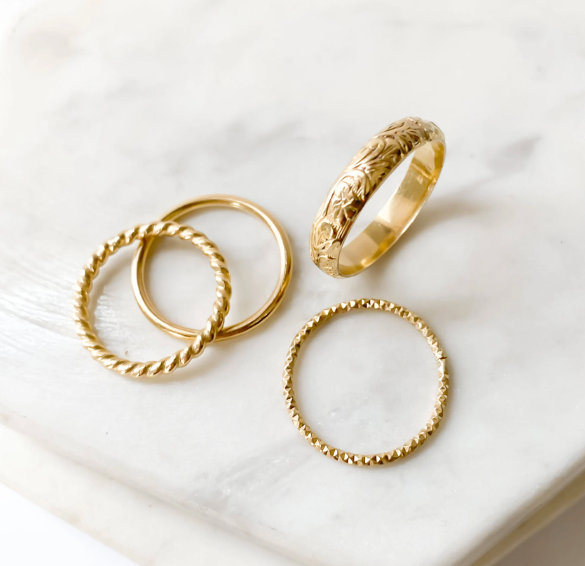 Bold Stackers Ring Set GF