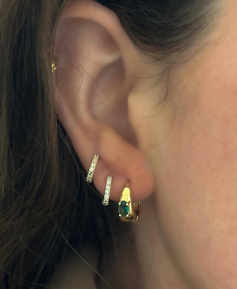 Envy Emerald Hoops