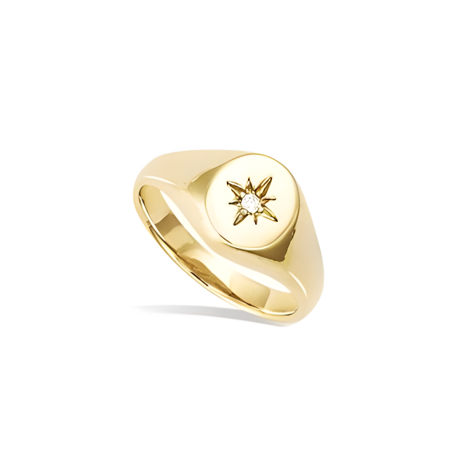 Star Gazer Signet Ring