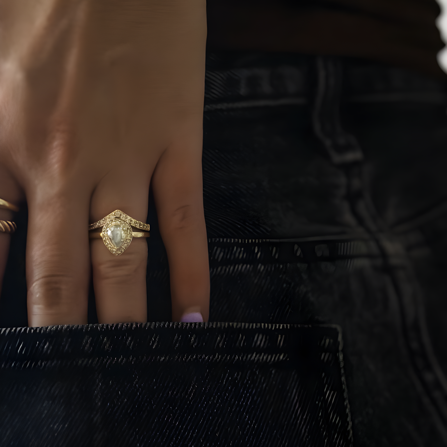 Pave´ Peak Stacking Ring