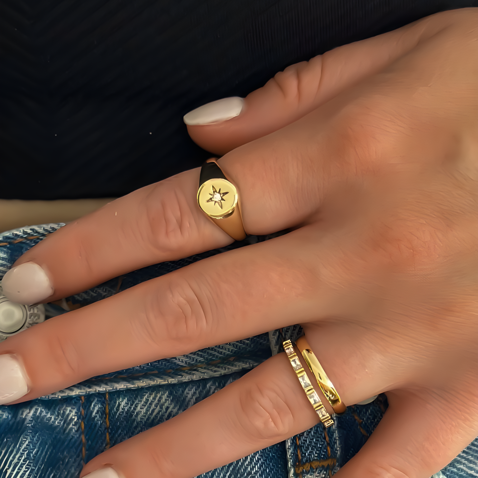 Star Gazer Signet Ring