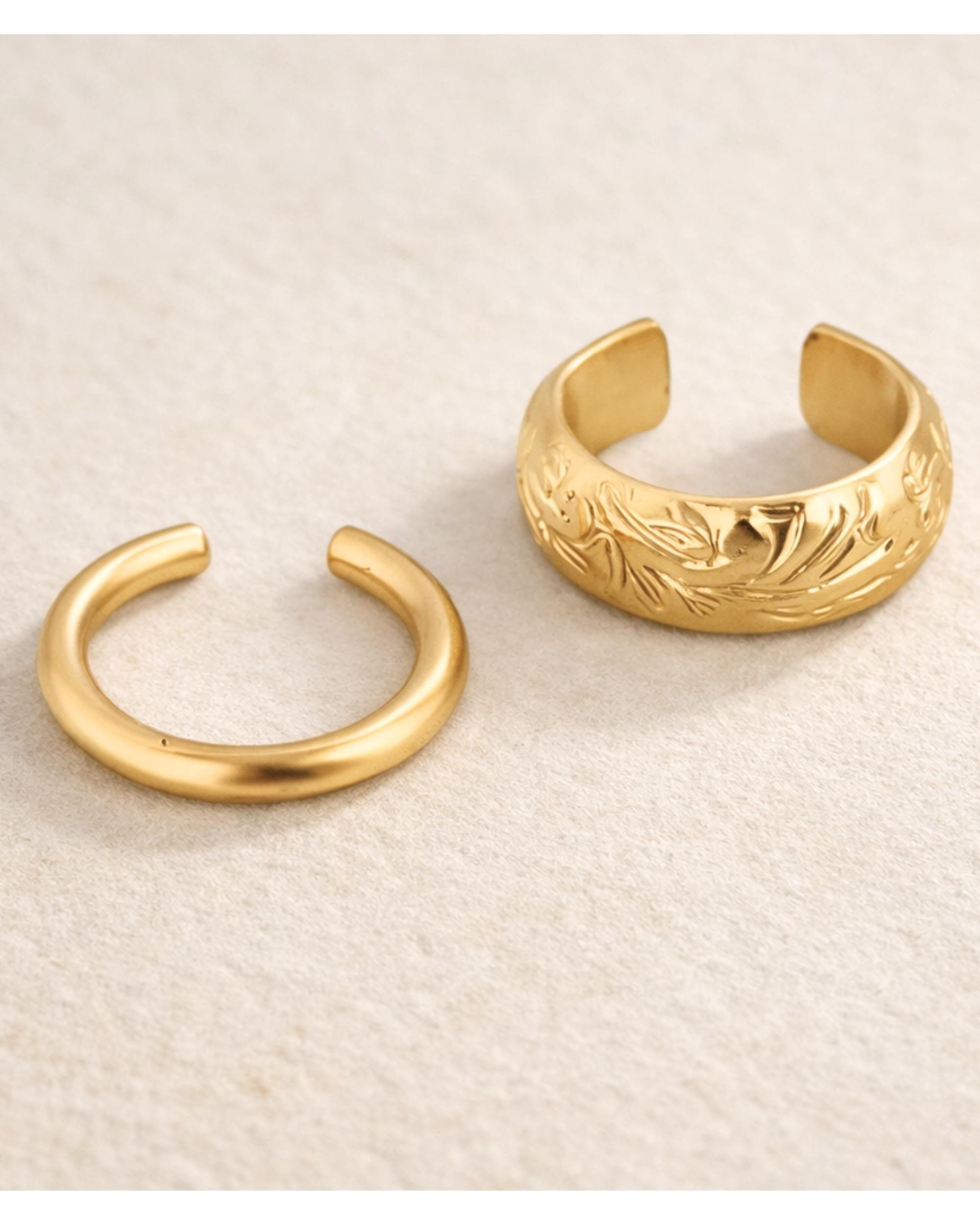 Gold Fill Ear Cuffs Set Conch Ear Cuff No Piercing Required Fake Conch Earring Non Pierced Ear Design Elegant Ear Cuff Earring Gift Idea Her