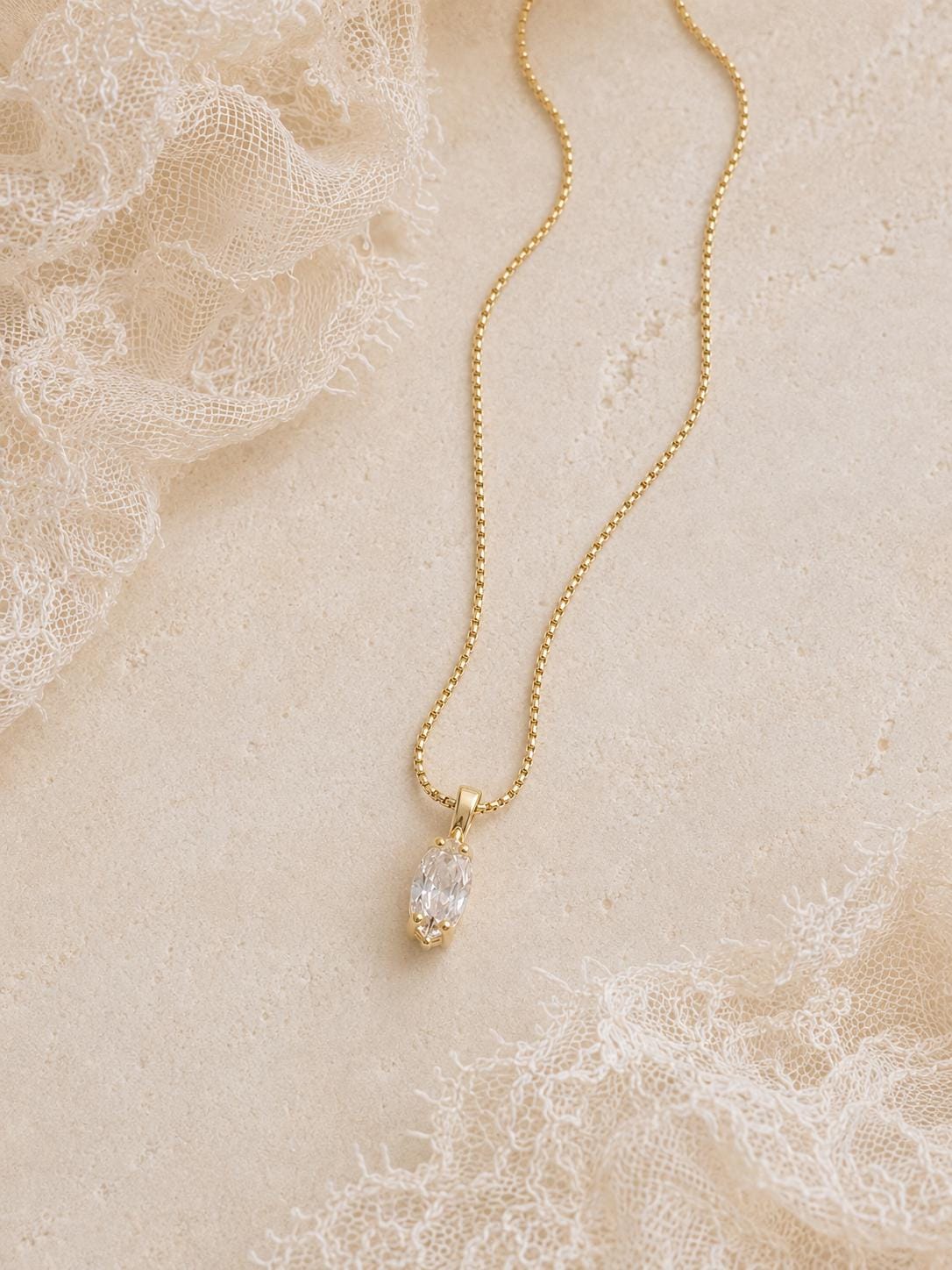 Gold Necklace Trio Bridesmaid Jewelry Set Matching Wedding Party Gift Delicate Layered Design Minimalist Style Cubic Zirconia Pendant Charm Collection Ball Chain Marquise Cut Stone Sparkle Perfect Bridal Accessory Proposal Gift Thank You