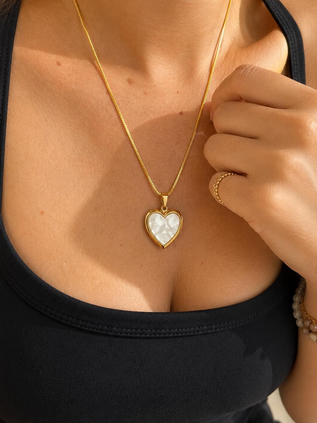 Custom Photo Locket Pearl Heart Memorial Necklace Picture Inside Personalized Jewelry Remembrance Gift Sympathy Bereavement Memory Keepsake