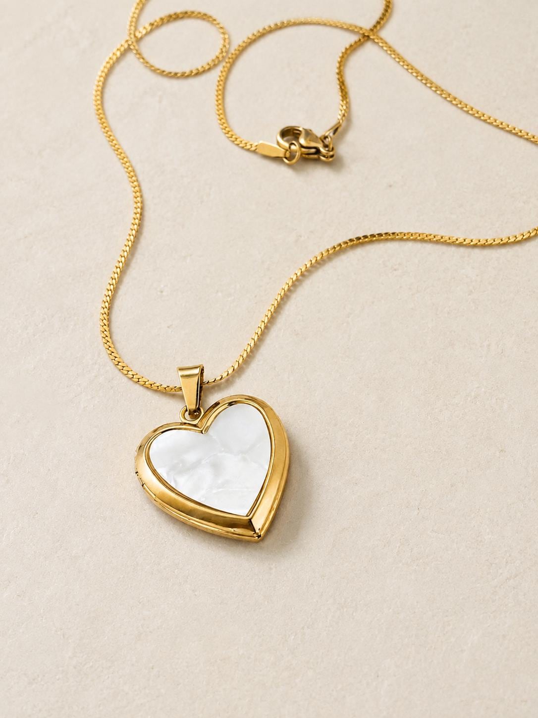 Custom Photo Locket Pearl Heart Memorial Necklace Picture Inside Personalized Jewelry Remembrance Gift Sympathy Bereavement Memory Keepsake