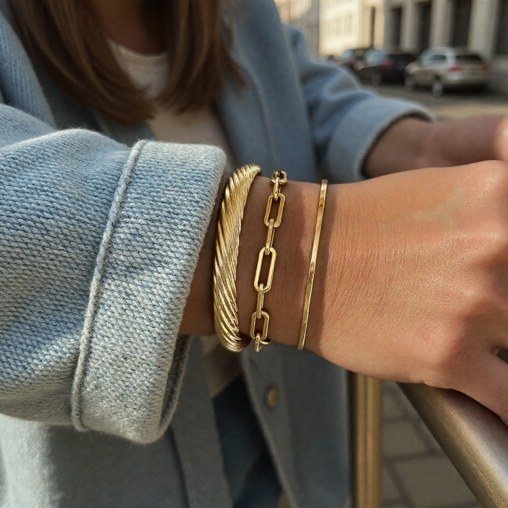 Hammered Gold Filled Bangles