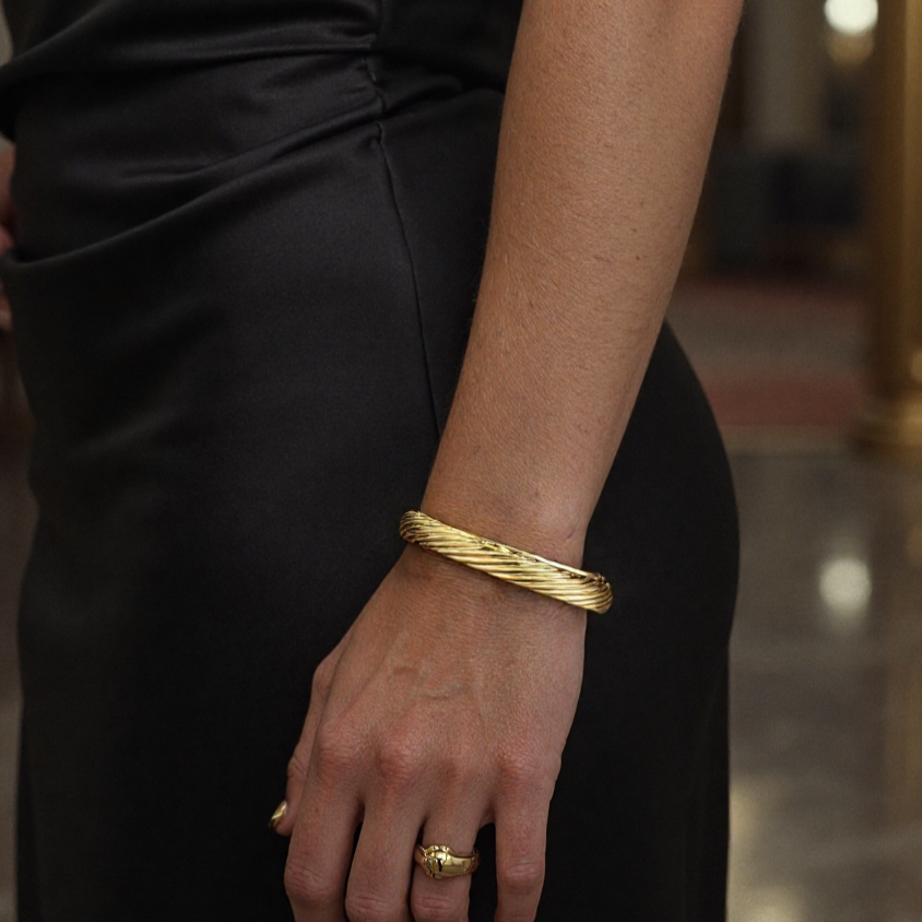 Bold Twist Cuff Bracelet