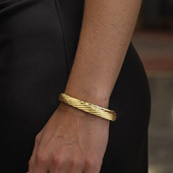 Bold Twist Cuff Bracelet