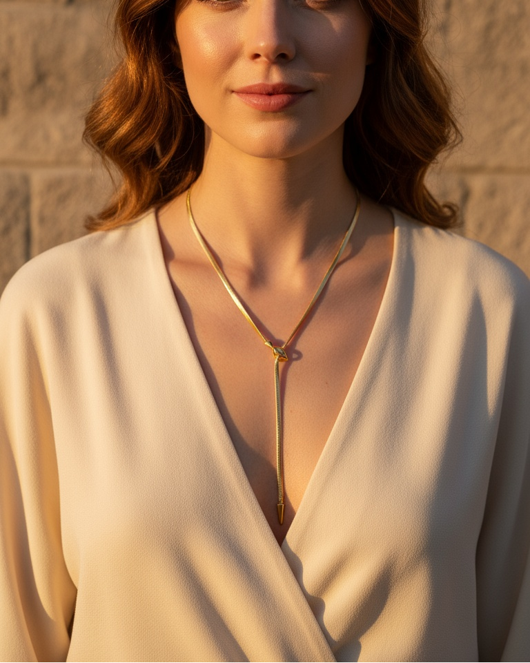 Serpentina Lariat Necklace