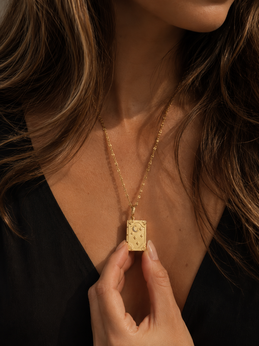Celestial Book Locket Necklace