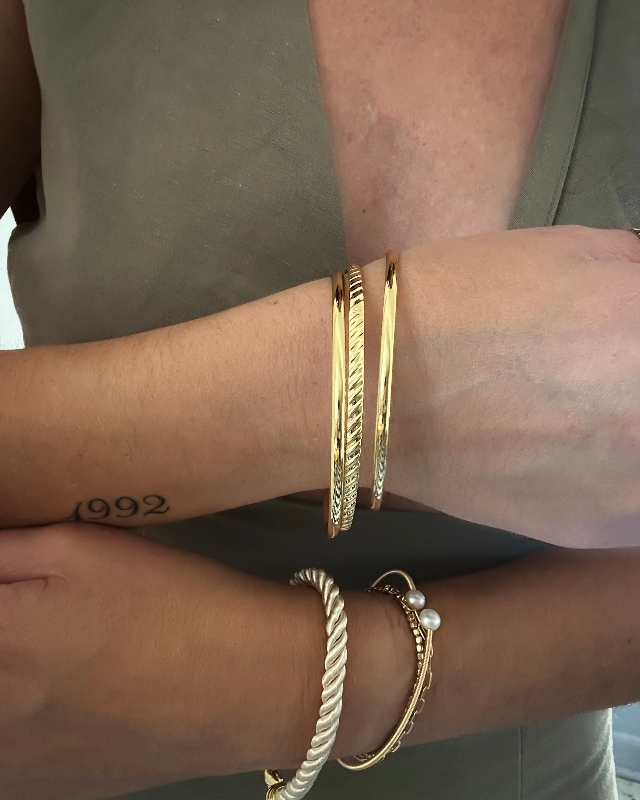 Gold 3 Bangle Set