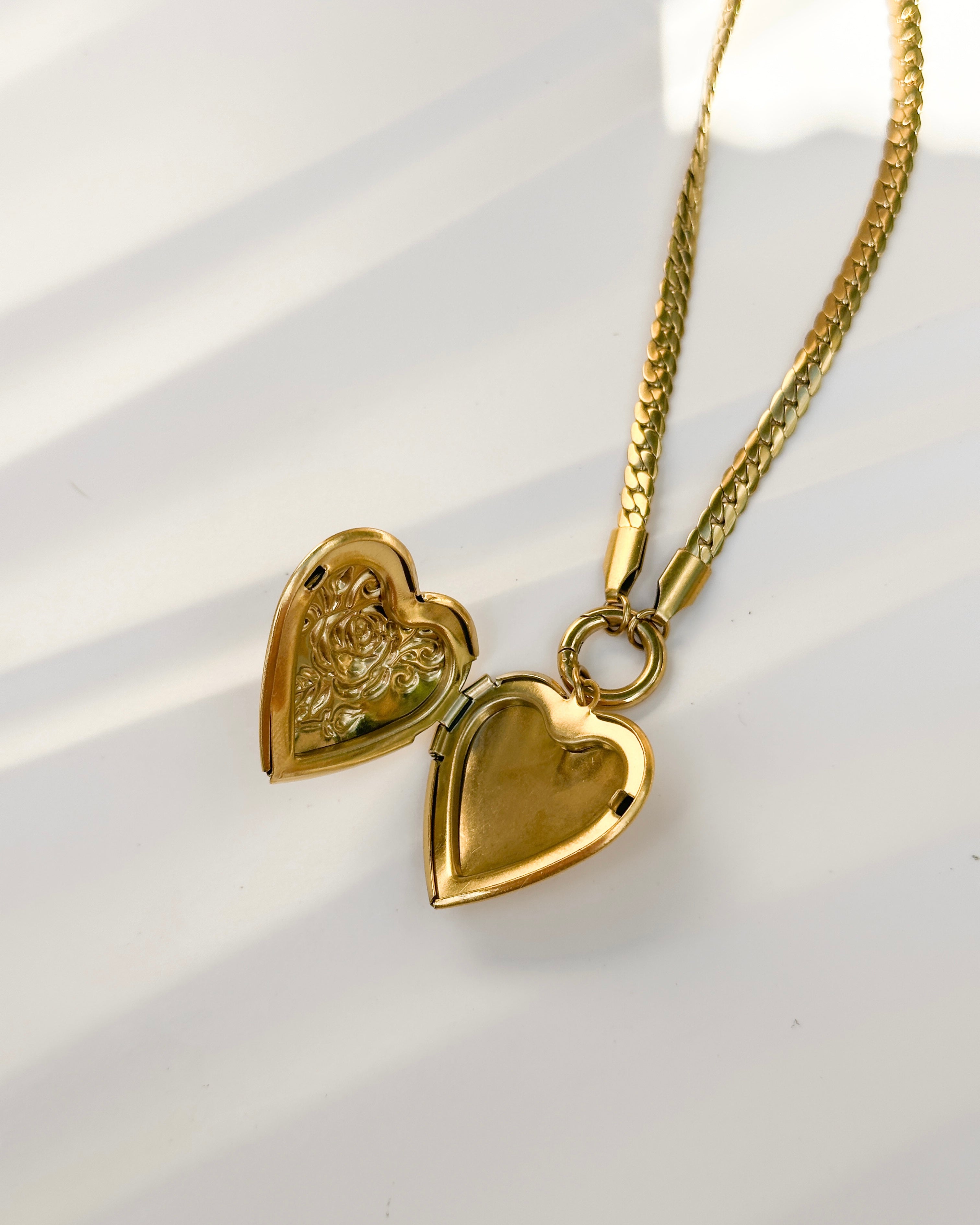 Love Vintage Heart Locket Necklace
