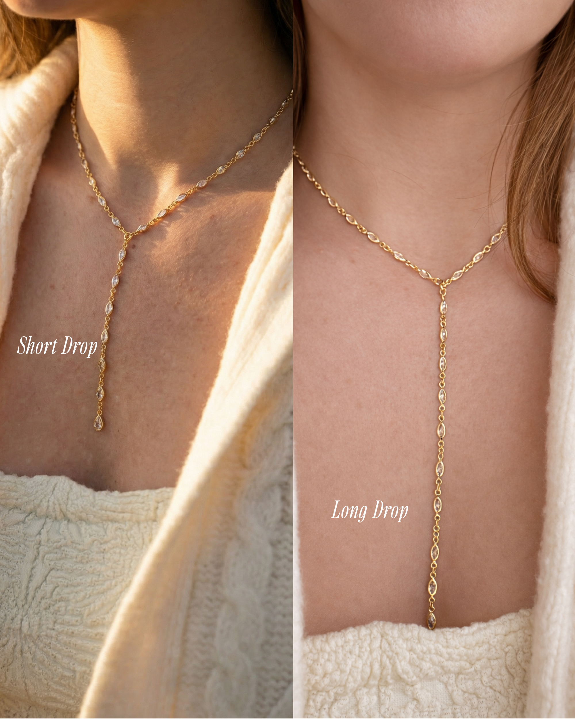 Marquise Lariat Necklace