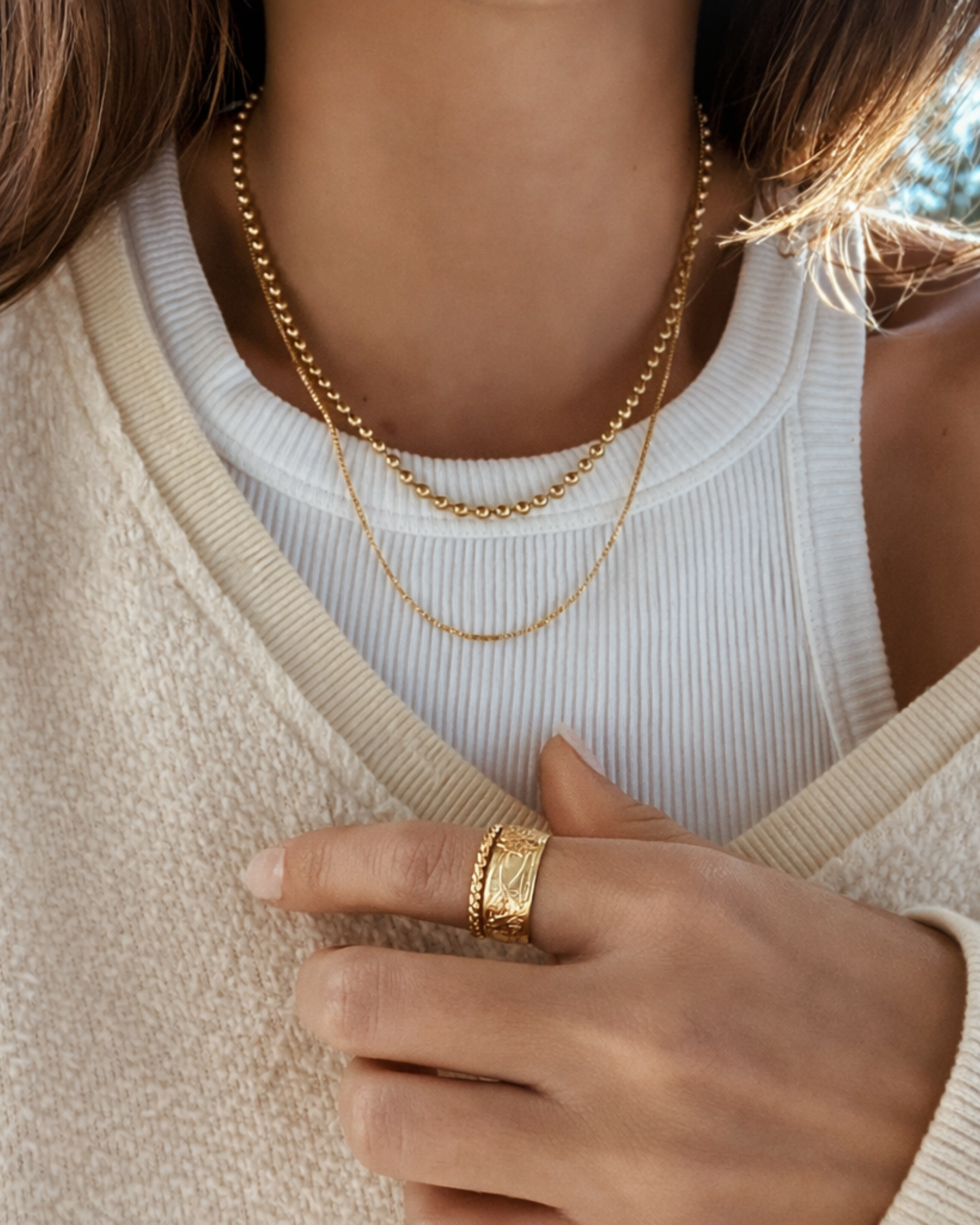 Marigold Ring - Floral Engraved Cigar Band