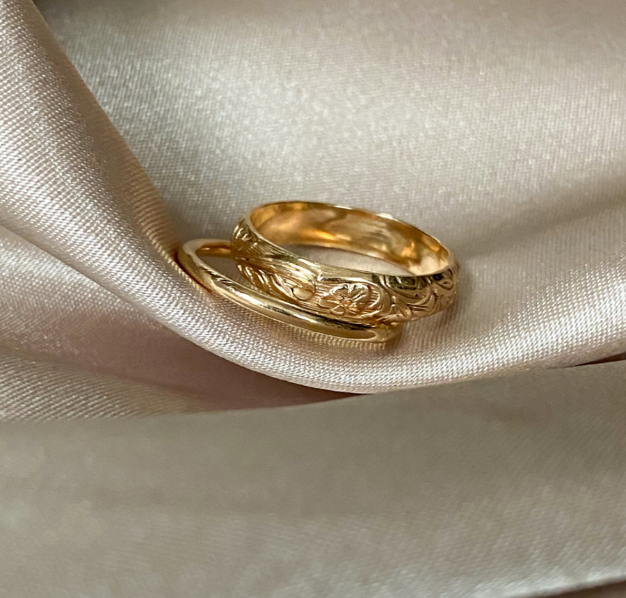 VINTAGE STYLE PLATINUM G-H VS DIAMOND WEDDING BAND FILIGREE RING FLORAL RING  | eBay