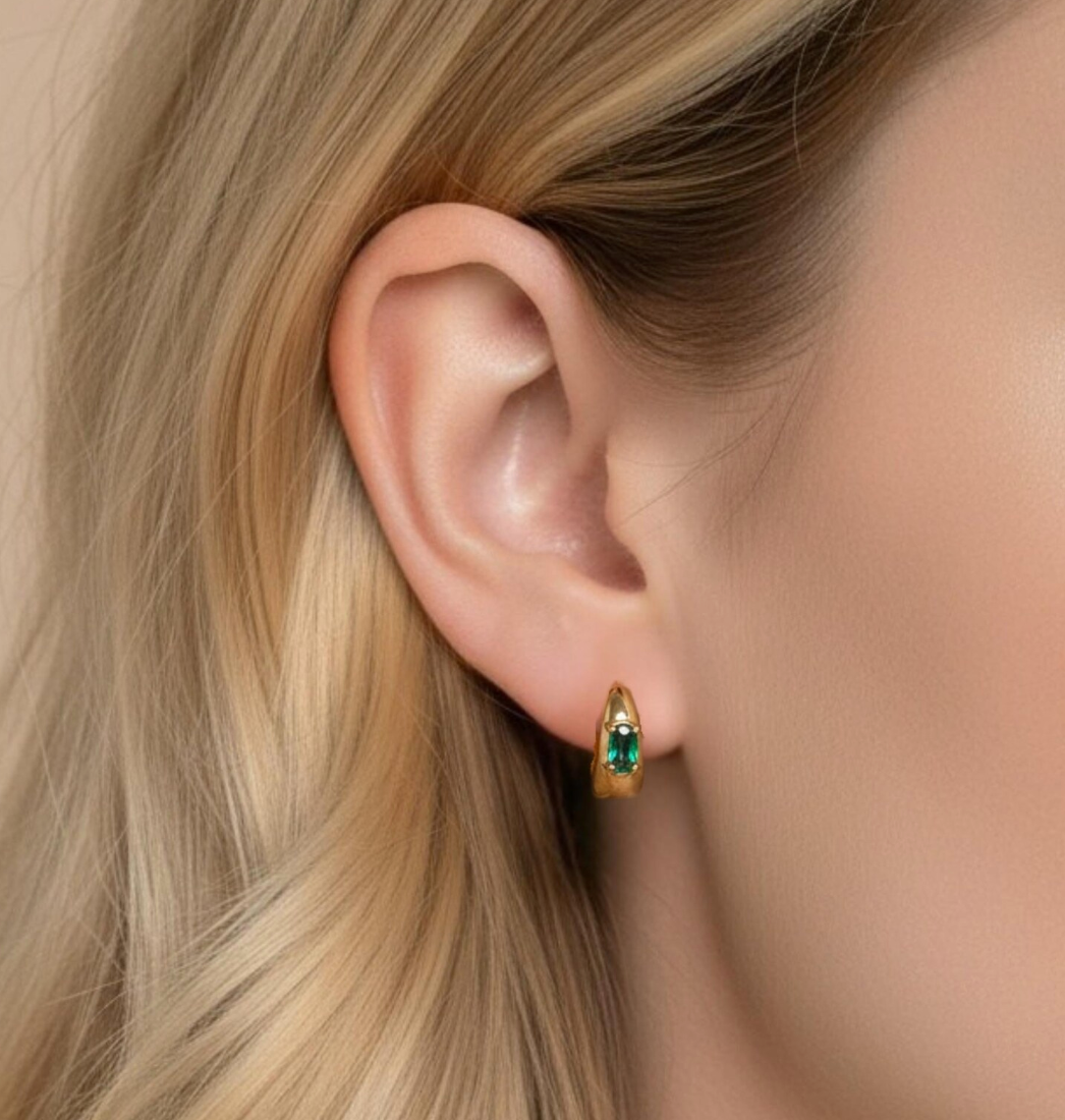 Envy Emerald Hoops
