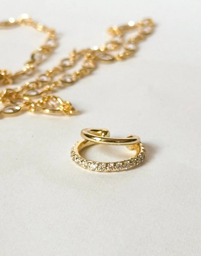 Double Layered Gold Ear Cuff (No Piercing Needed)