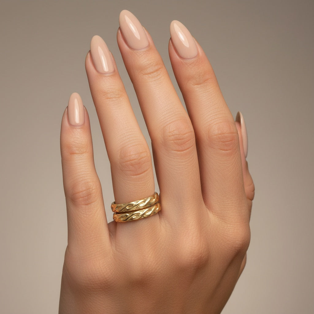 Twisted Rope Design Gold Filled Pinky Ring Double Wrap Band Handmade Jewelry Collection Minimalist Style Statement Piece Everyday Fashion Essential Dainty Feminine Details Beautiful Artisan Creation Casual Wear Accessory Stacking Ring