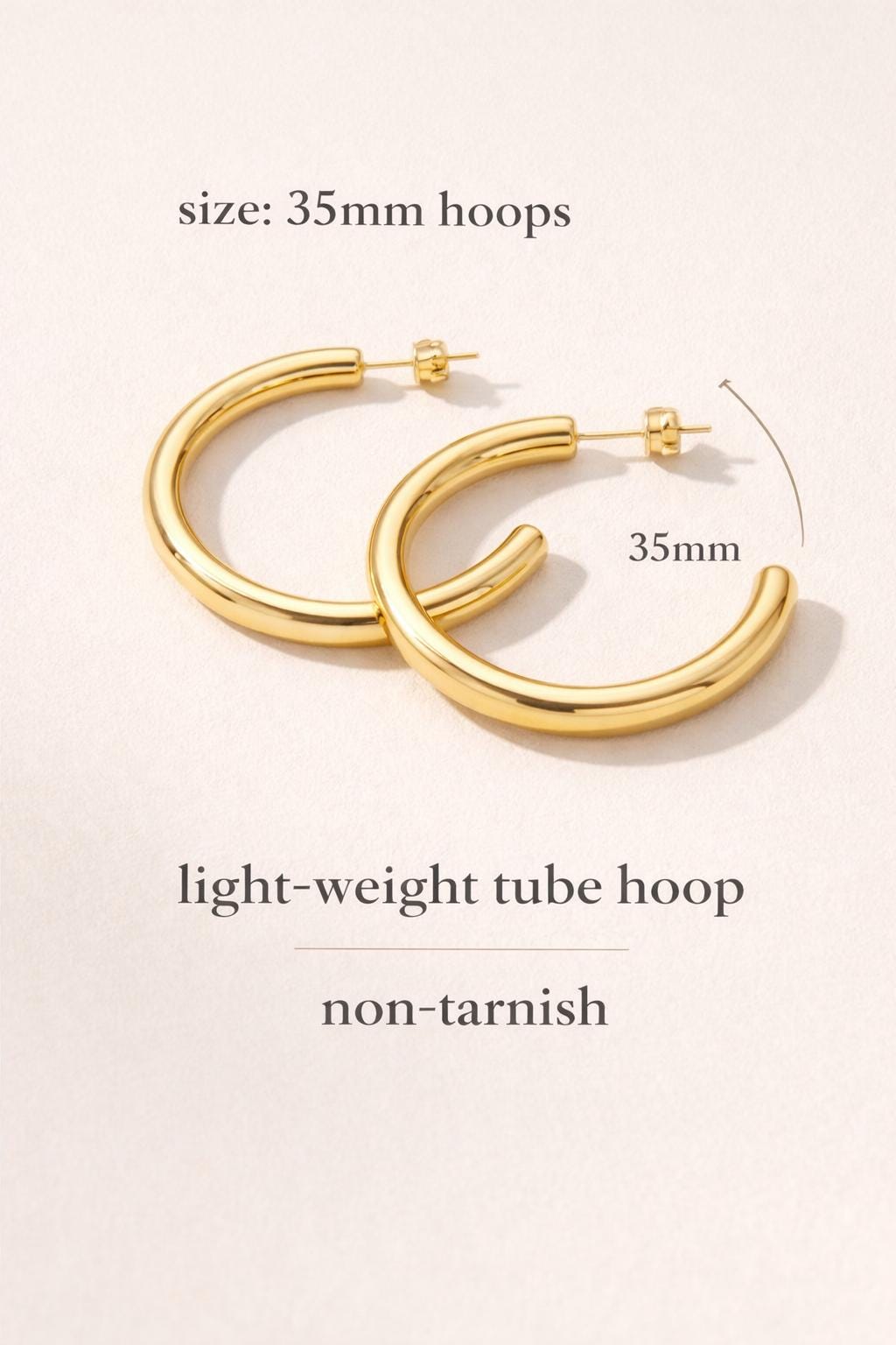 Gold Hoop Earring Set Filled Matching Cuff Non Pierced Ear Alternative Minimalist Jewelry Statement Piece Chunky Design Twisted Rope